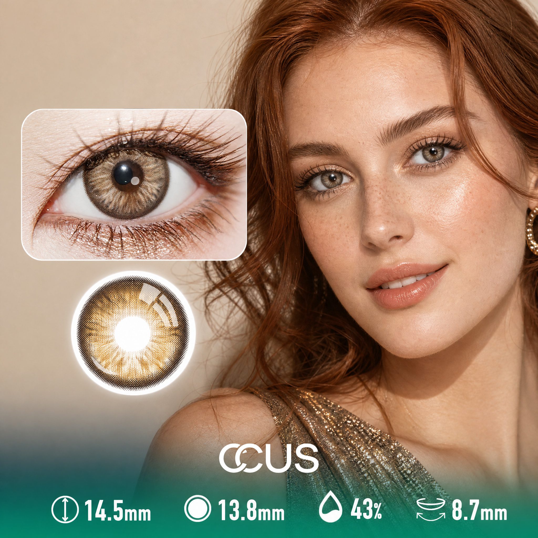 Satin Lily Cocoa Brown Contact Lenses