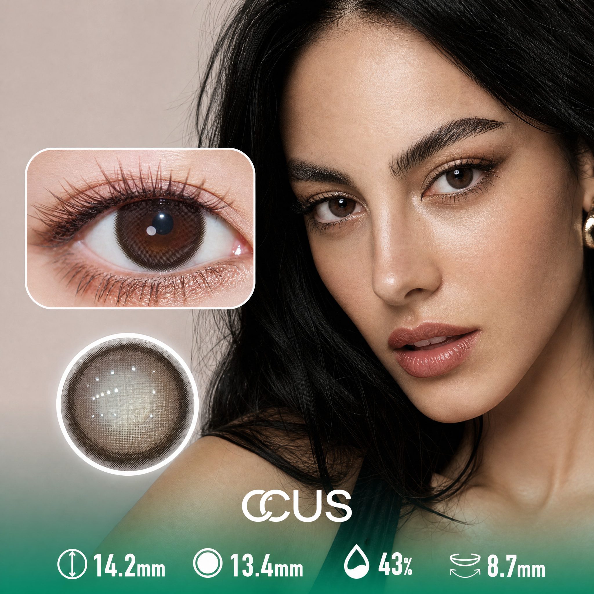 Satin Milk Tea Brown Contact Lenses