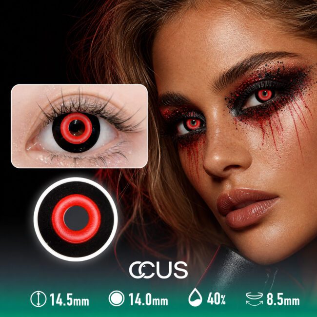 Sclera Ring Demon Black Halloween Contact Lenses