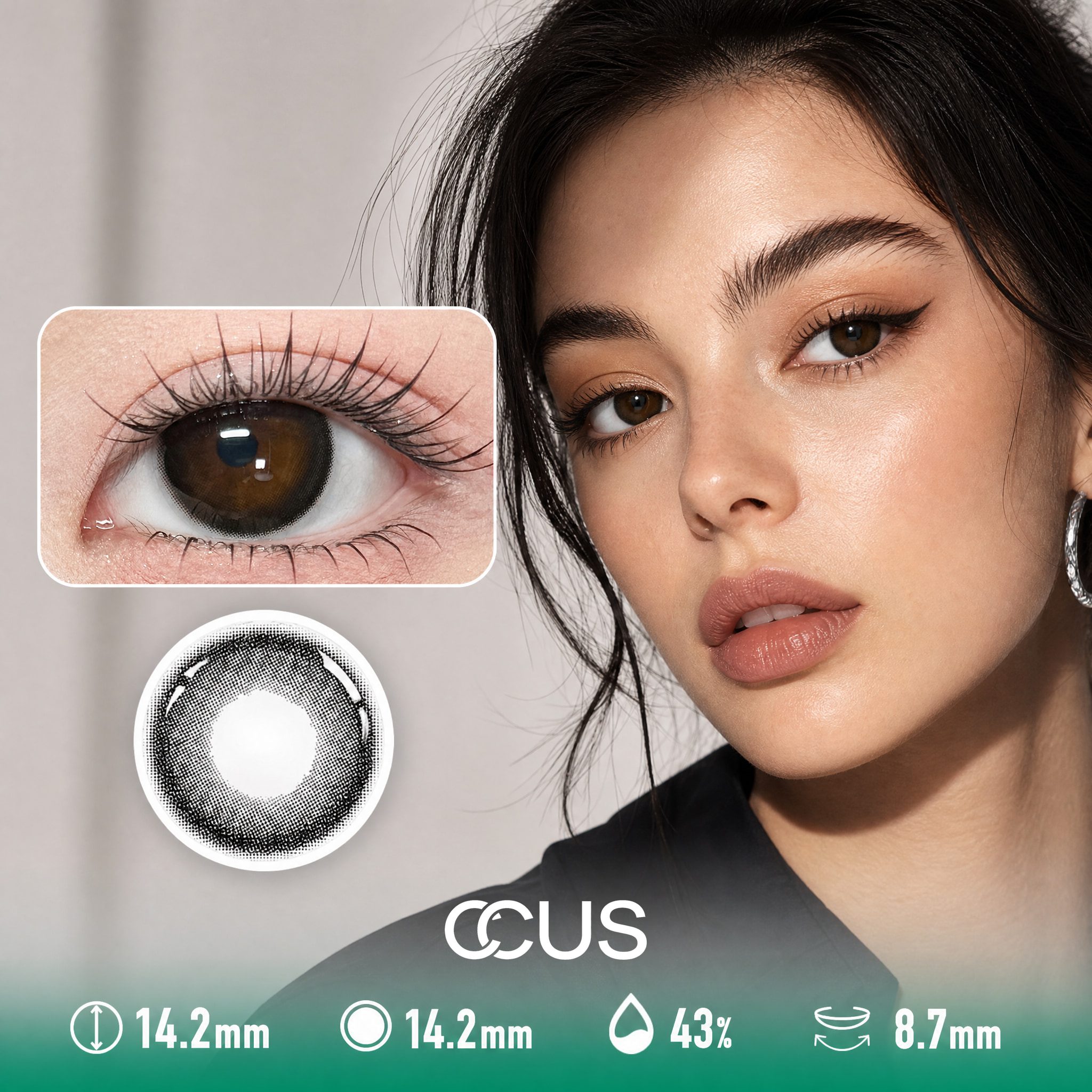 Seville Eclipse Espresso Black Contact Lenses