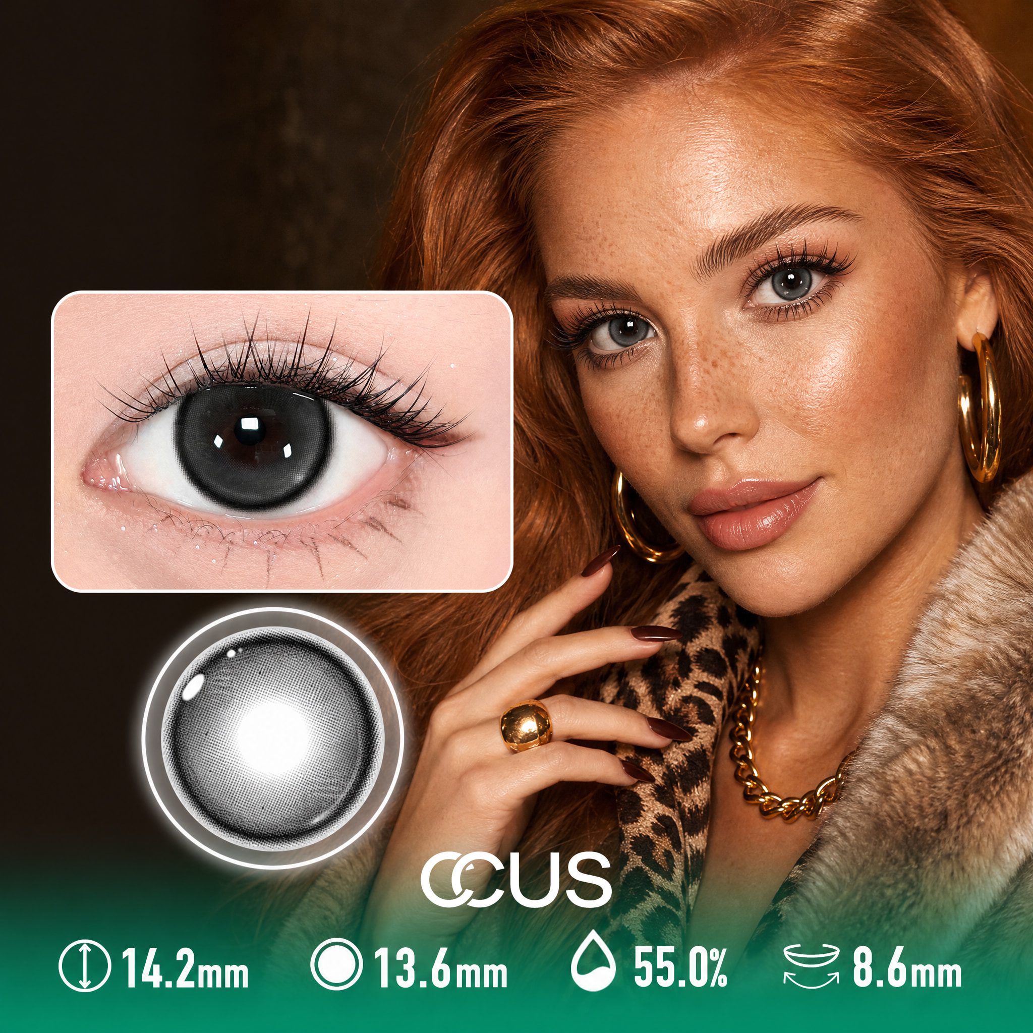 Seville Haze Smoke Silver Contact Lenses