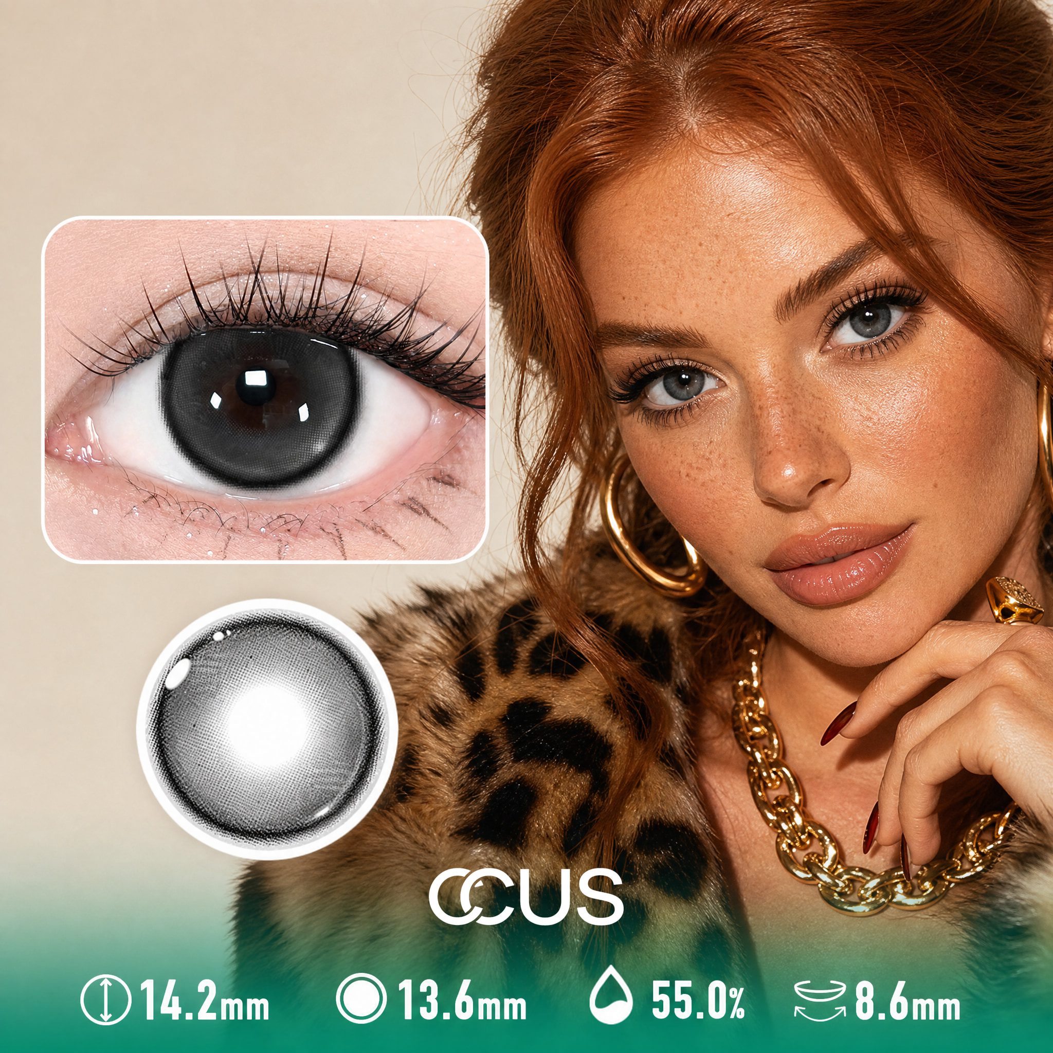 Seville Haze Smoke Silver Contact Lenses