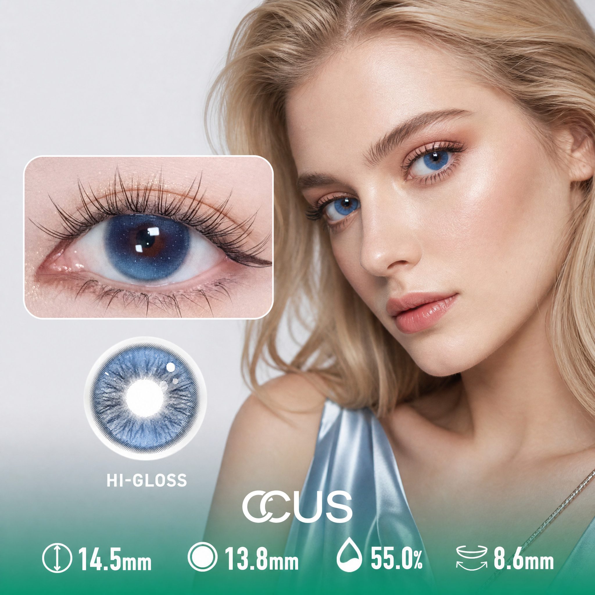 Silk Vienna River Blue Contact Lenses