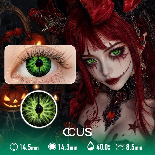 Snake Eye Reptile Green Halloween Contact Lenses