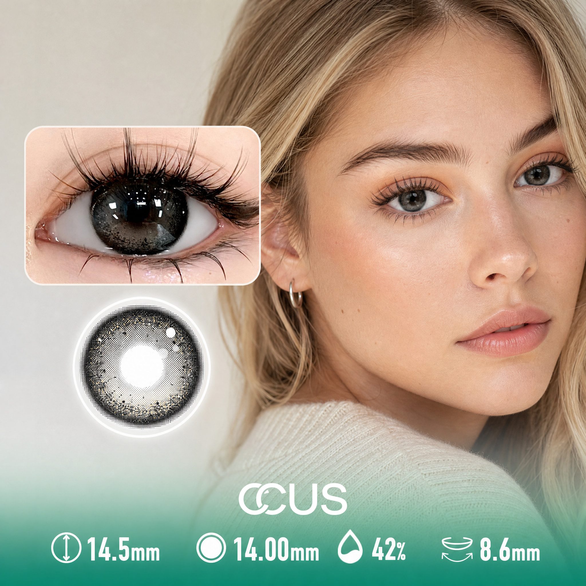 Spring Haze Ash Grey Contact Lenses