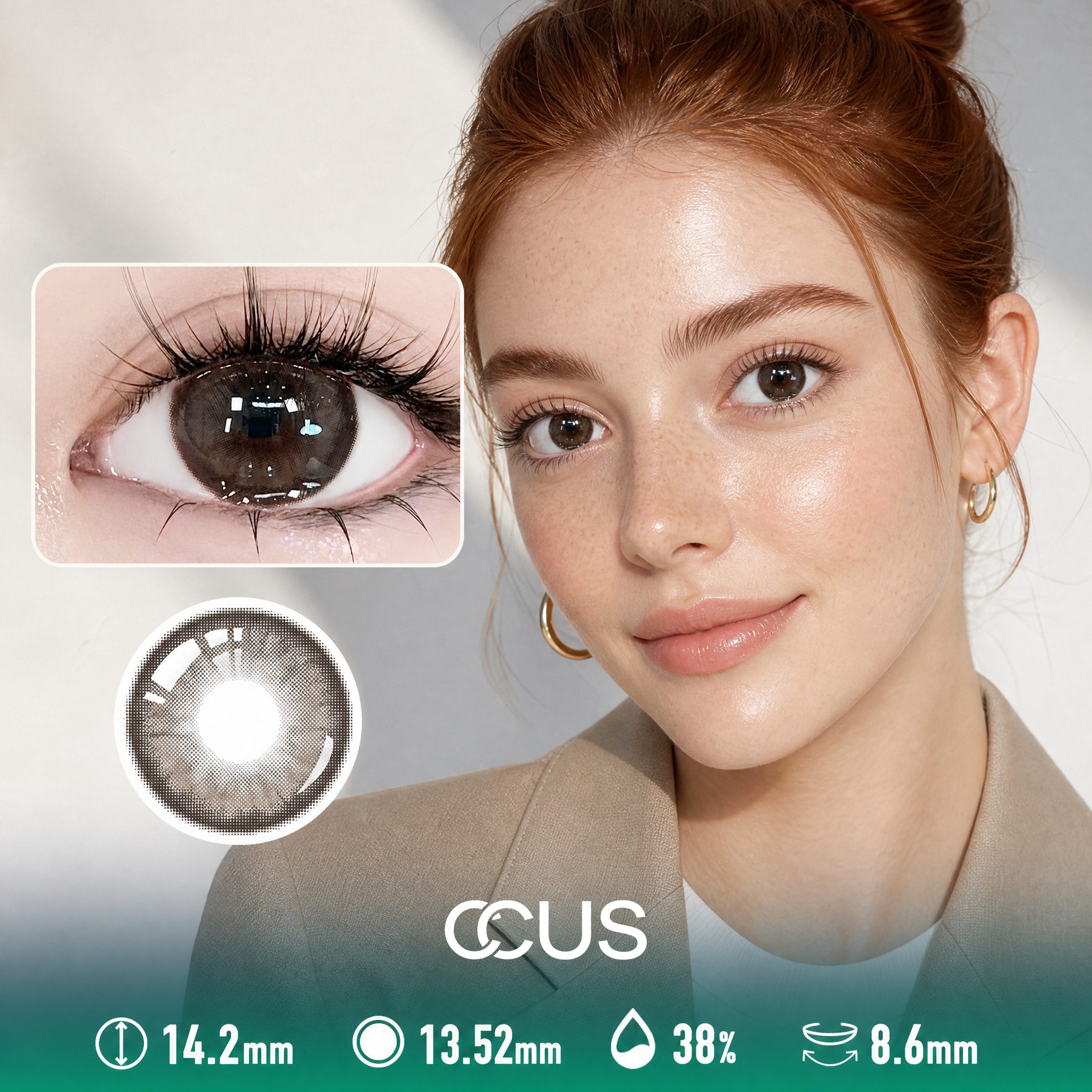 Spring Magnolia Cream Brown Contact Lenses - Ccus Eyewear · Premium Colored Contacts Spring Magnolia Cream Brown Contact Lenses