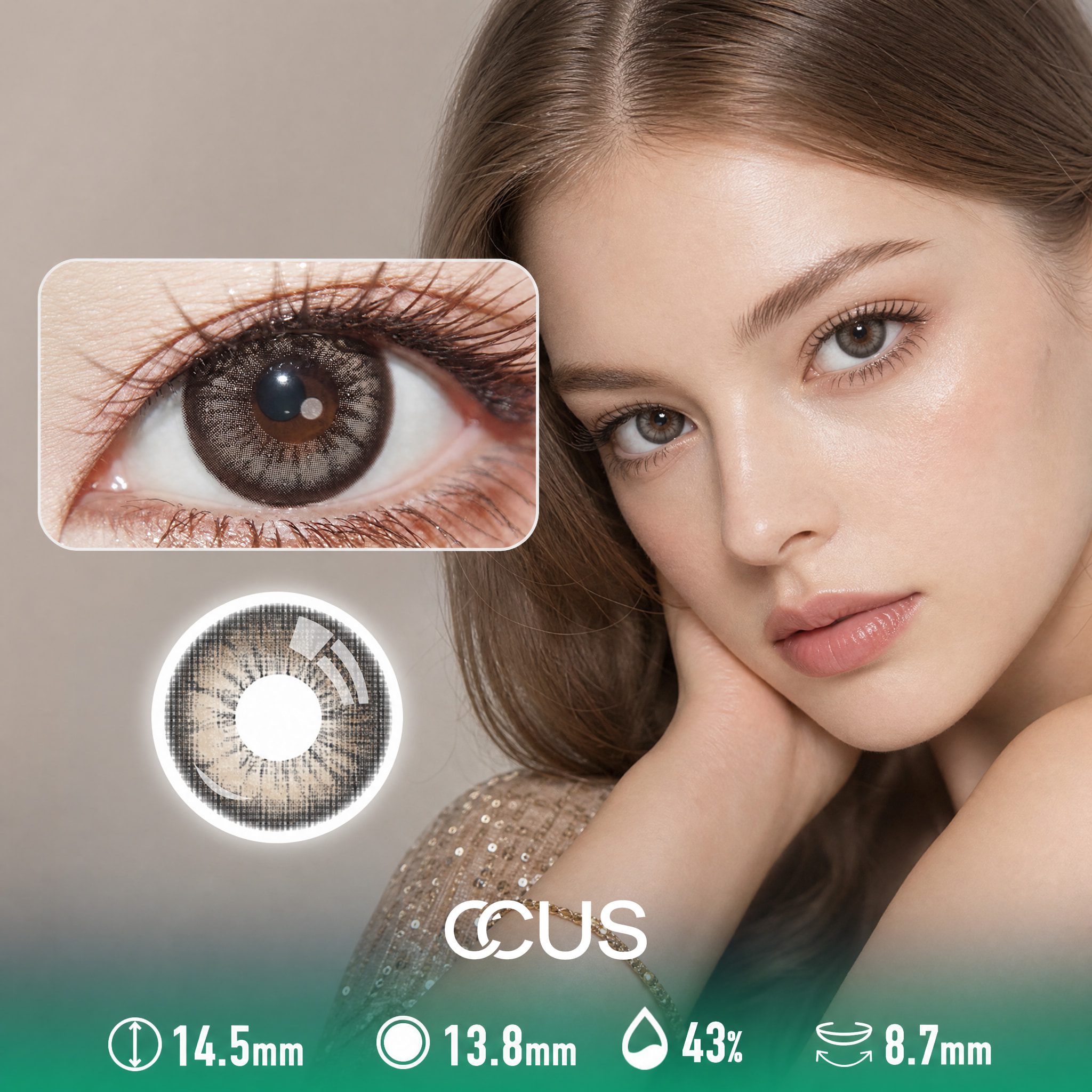 Star Satin Brown Contact Lenses