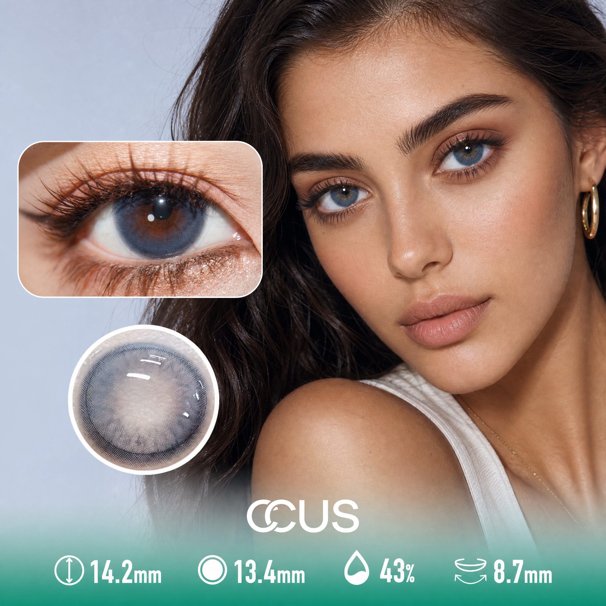 Stardust Veil Blue Contact Lenses