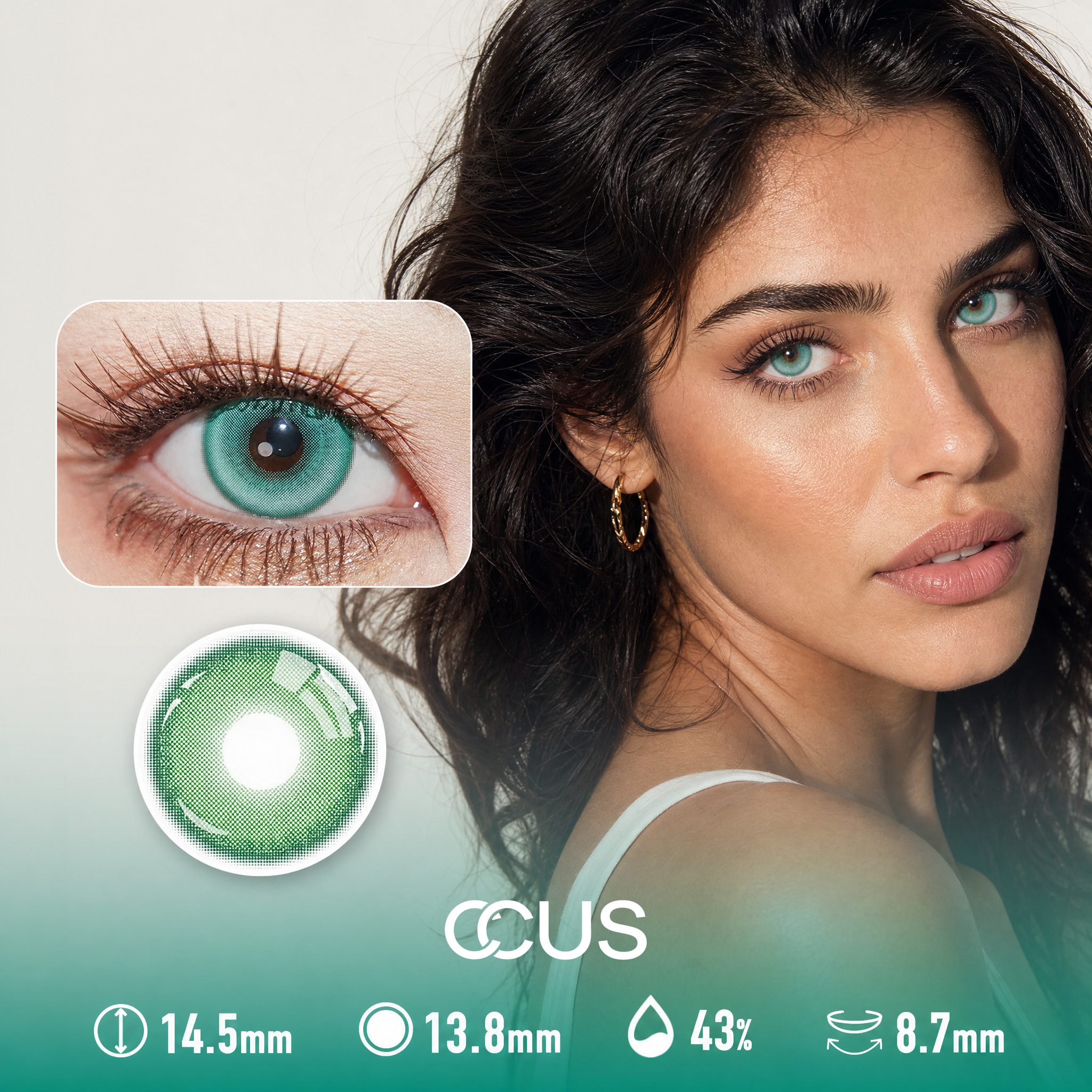 Tidal Mint Emerald Green Contact Lenses