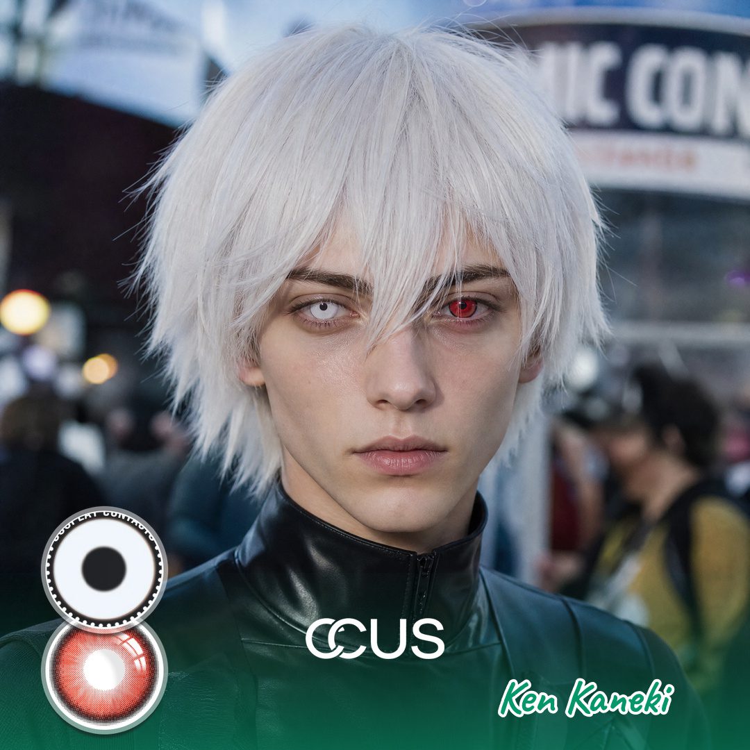 Tokyo Ghoul : Kaneki Ken Cosplay White And Red Contact Lenses | Ccus Eyewear