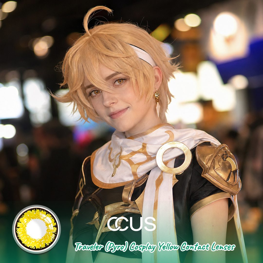 Traveler (Pyro) Cosplay Yellow Contact Lenses | Ccus Eyewear
