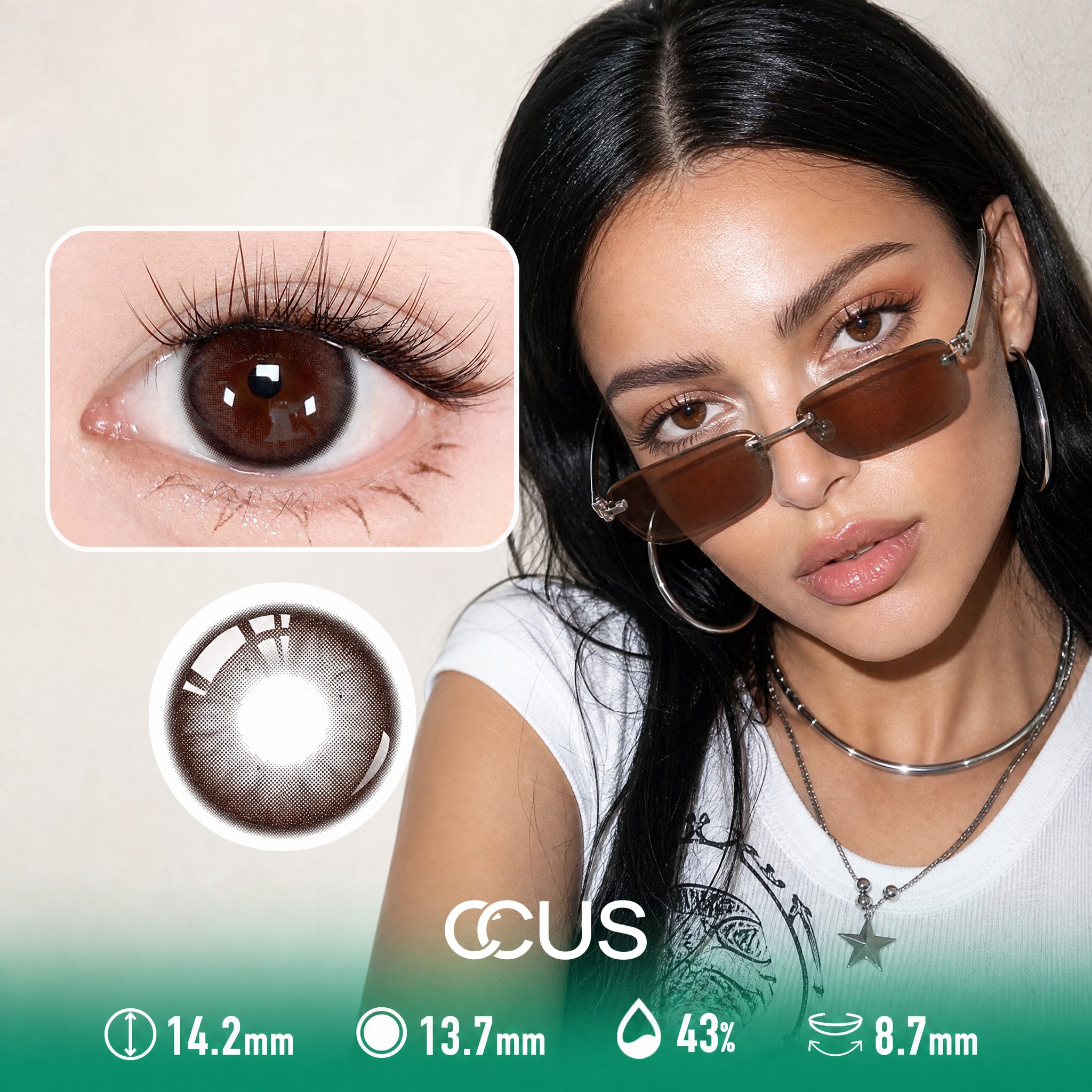 Velvet Frost Chocolate Contact Lenses