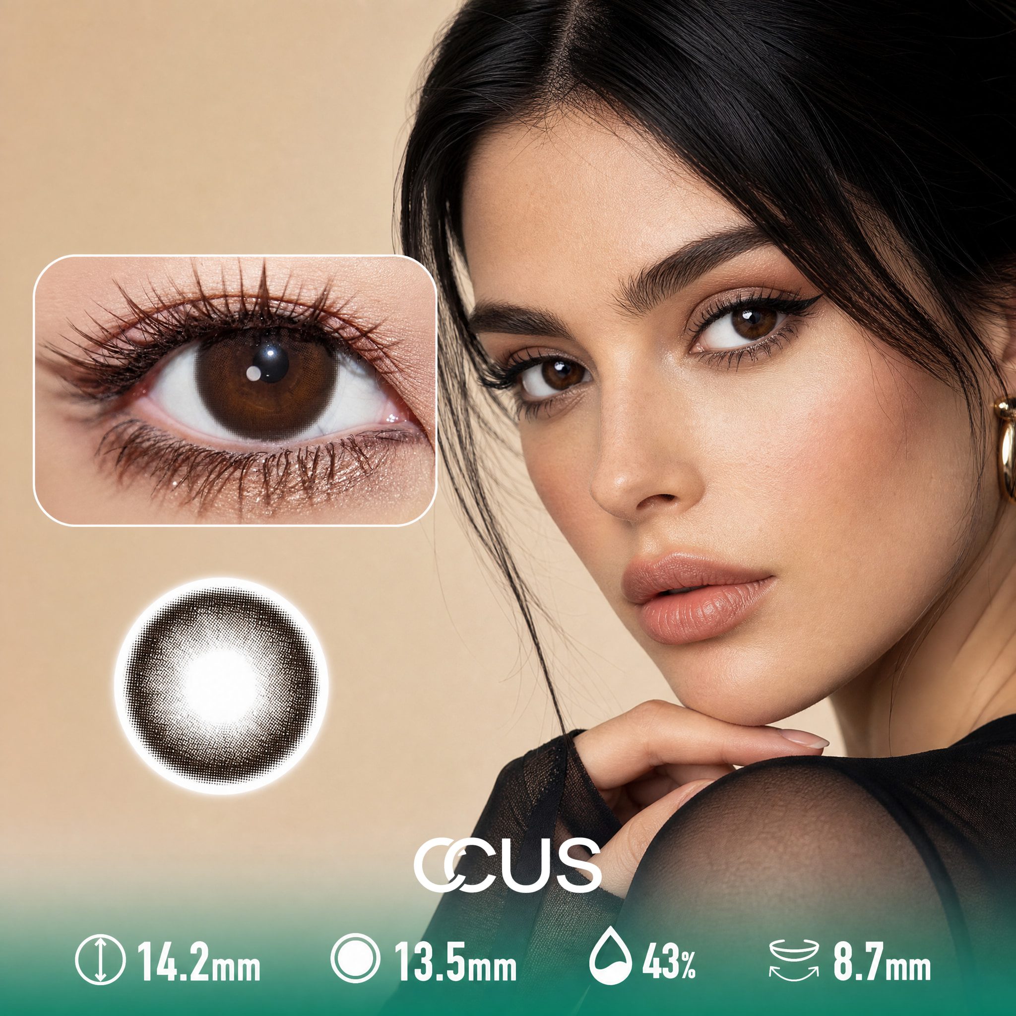 Velvet Petal Cocoa Brown Contact Lenses
