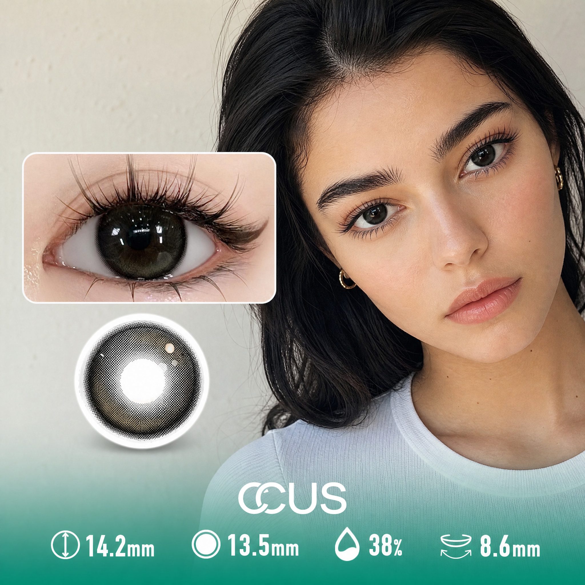 Velvet Rain Black Contact Lenses
