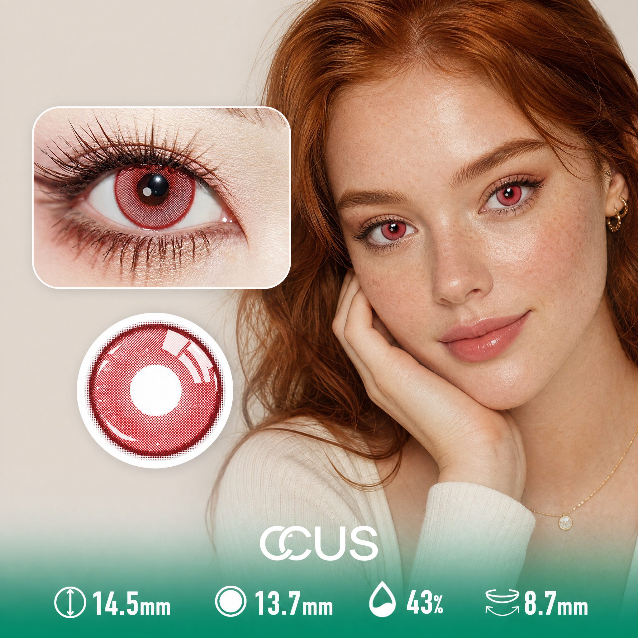 Venice Dawn Red Contact Lenses