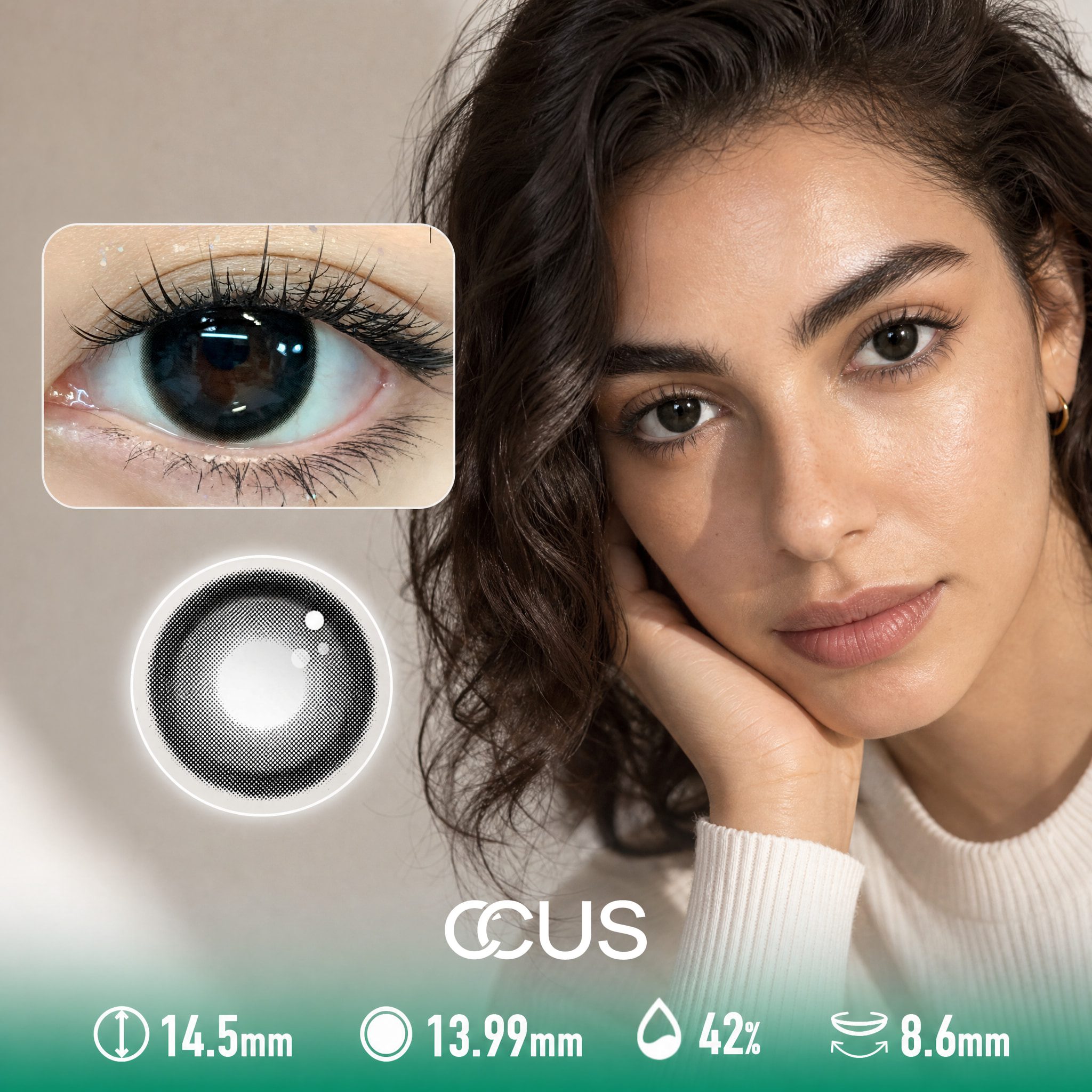 Venice Haze Shadow Black Contact Lenses