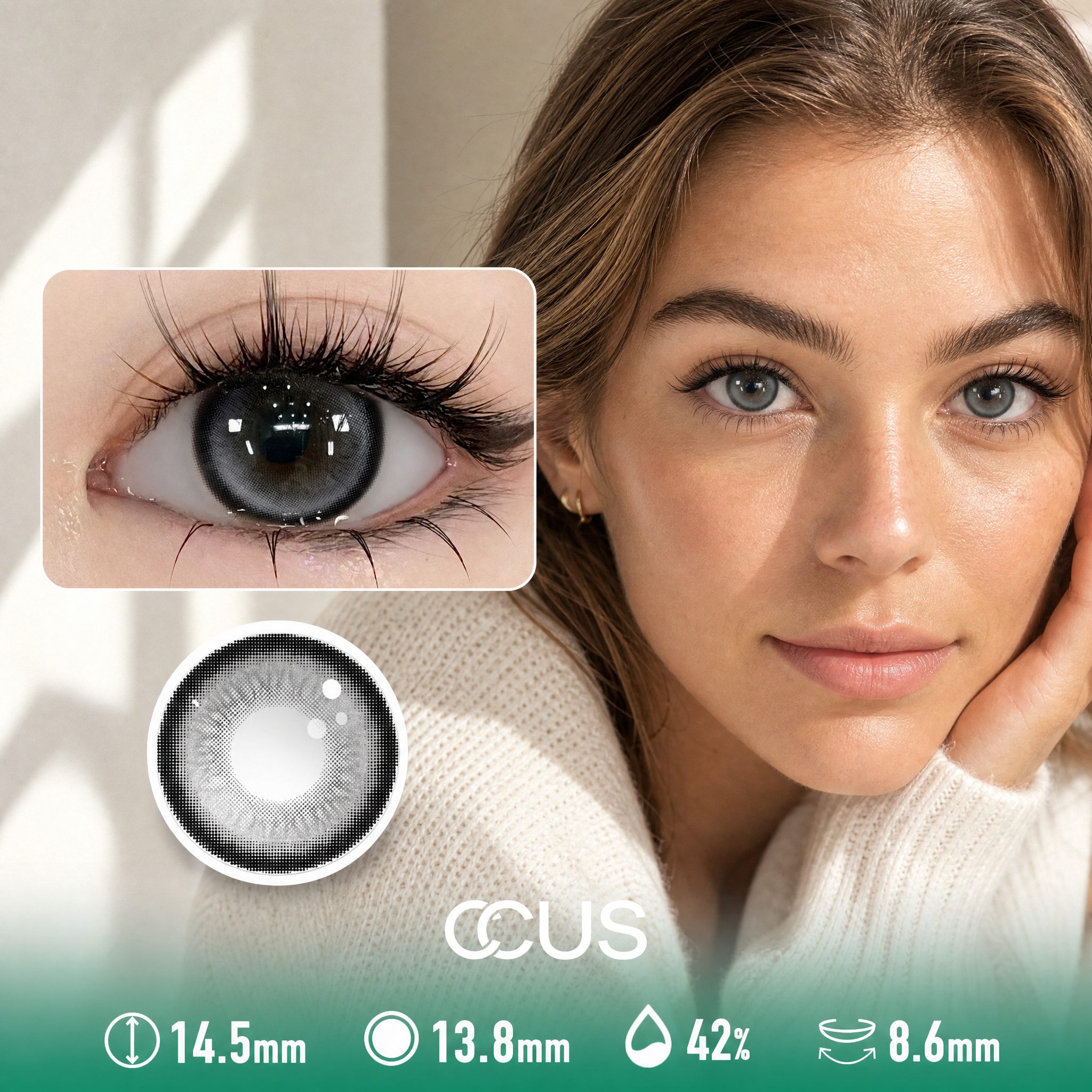 Venice Mist Grey Contact Lenses