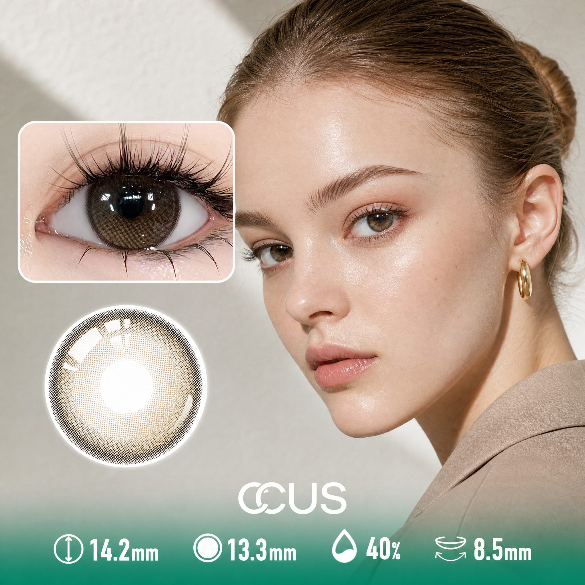 Venice Morning Amber Brown Contact Lenses