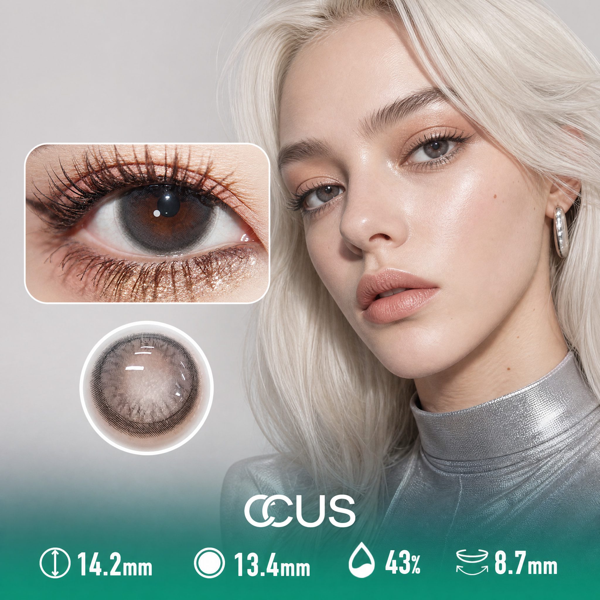 Venice Twilight Smoke Grey Contact Lenses
