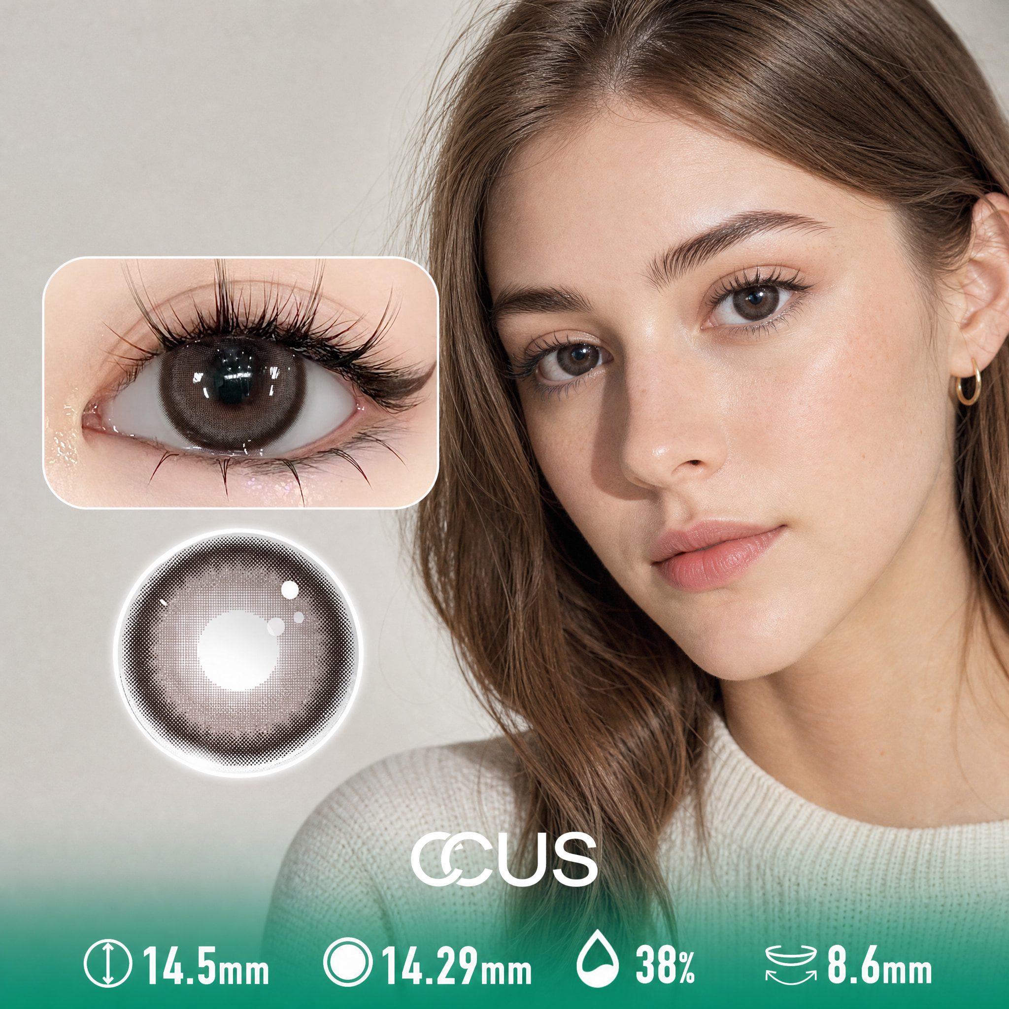 Verona Bloom Toffee Brown Contact Lenses