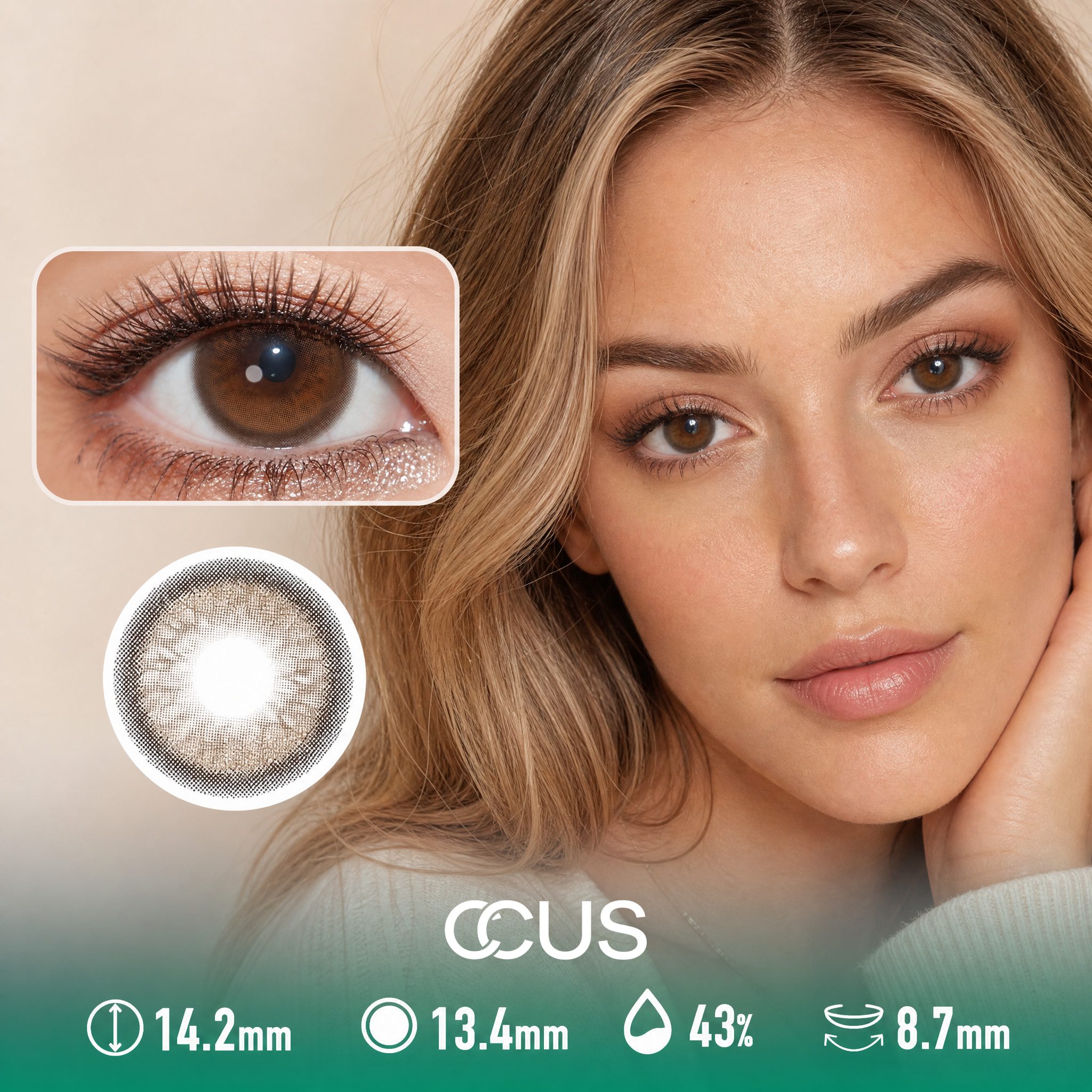 Verona Cocoa Brown Contact Lenses