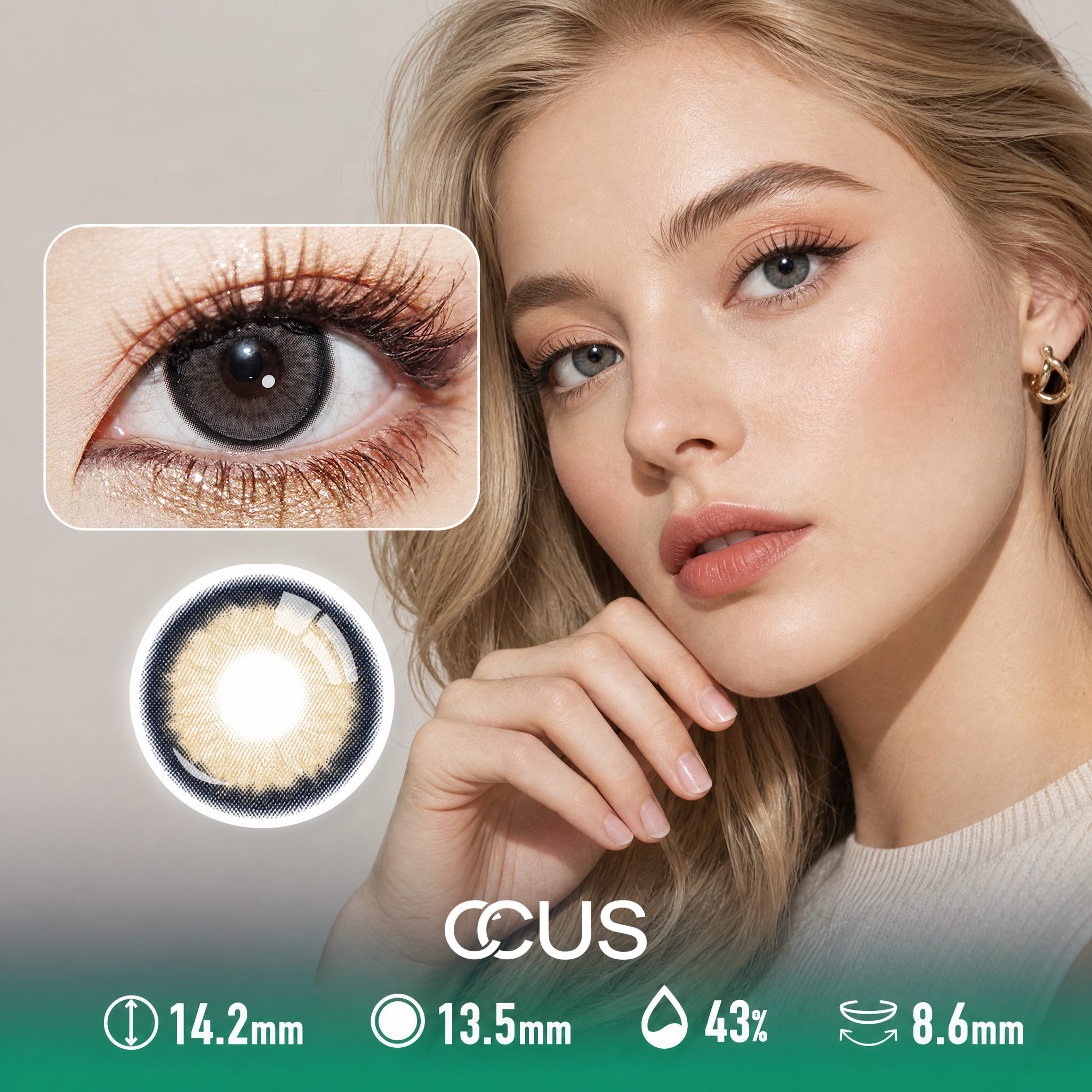 Vienna Cloud Espresso Brown Contact Lenses