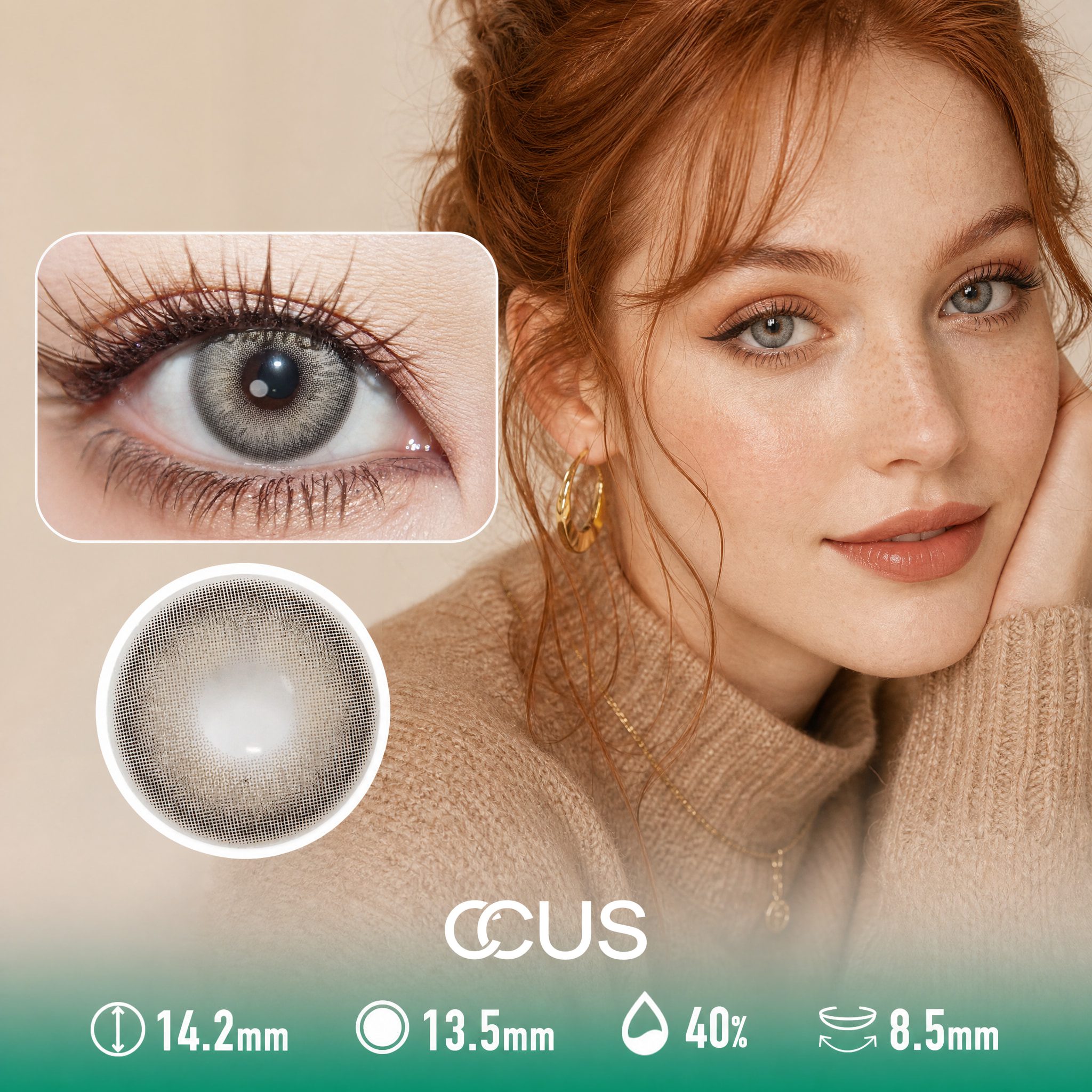 Vienna Haze Grey Contact Lenses