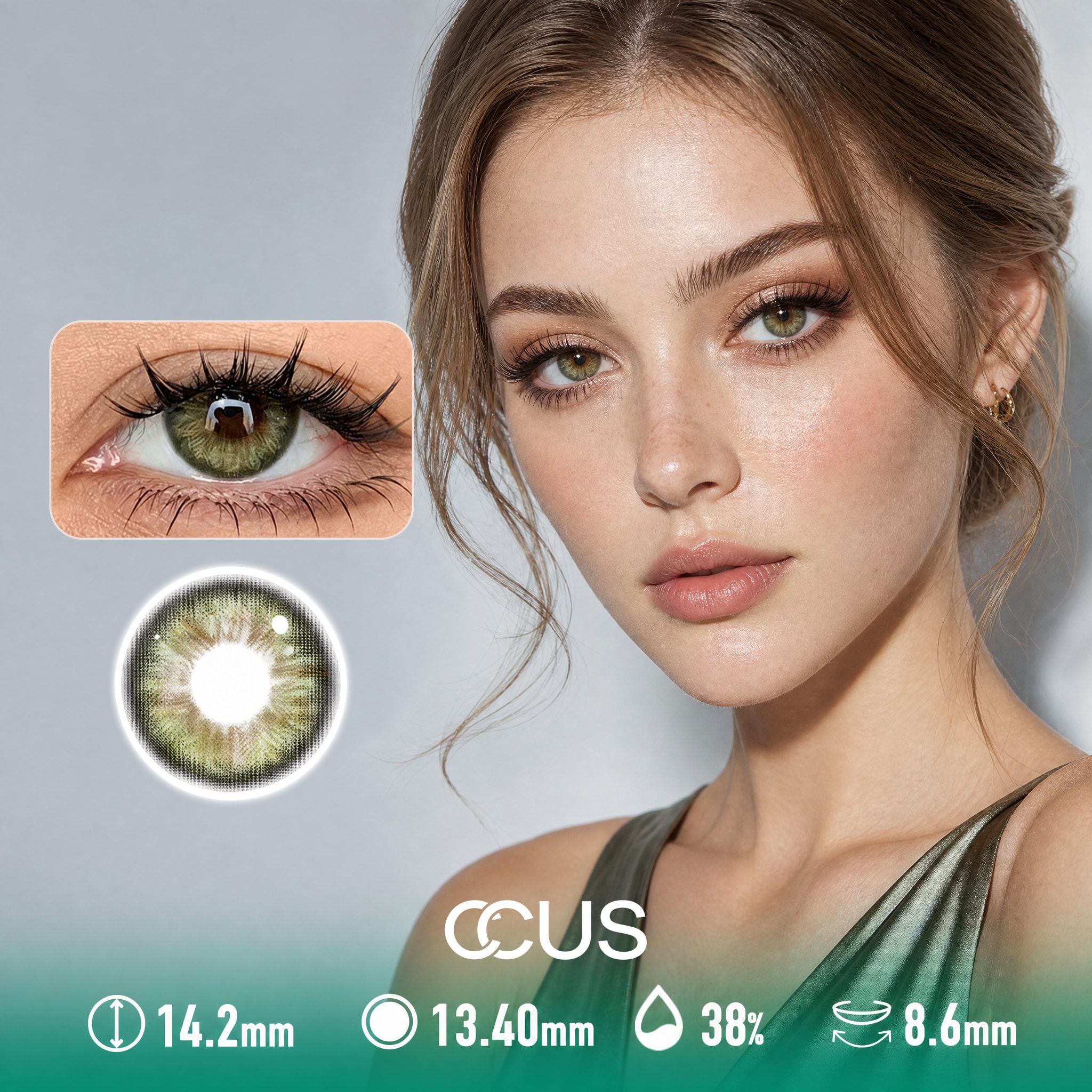 Vienna Nebula Green Contact Lenses