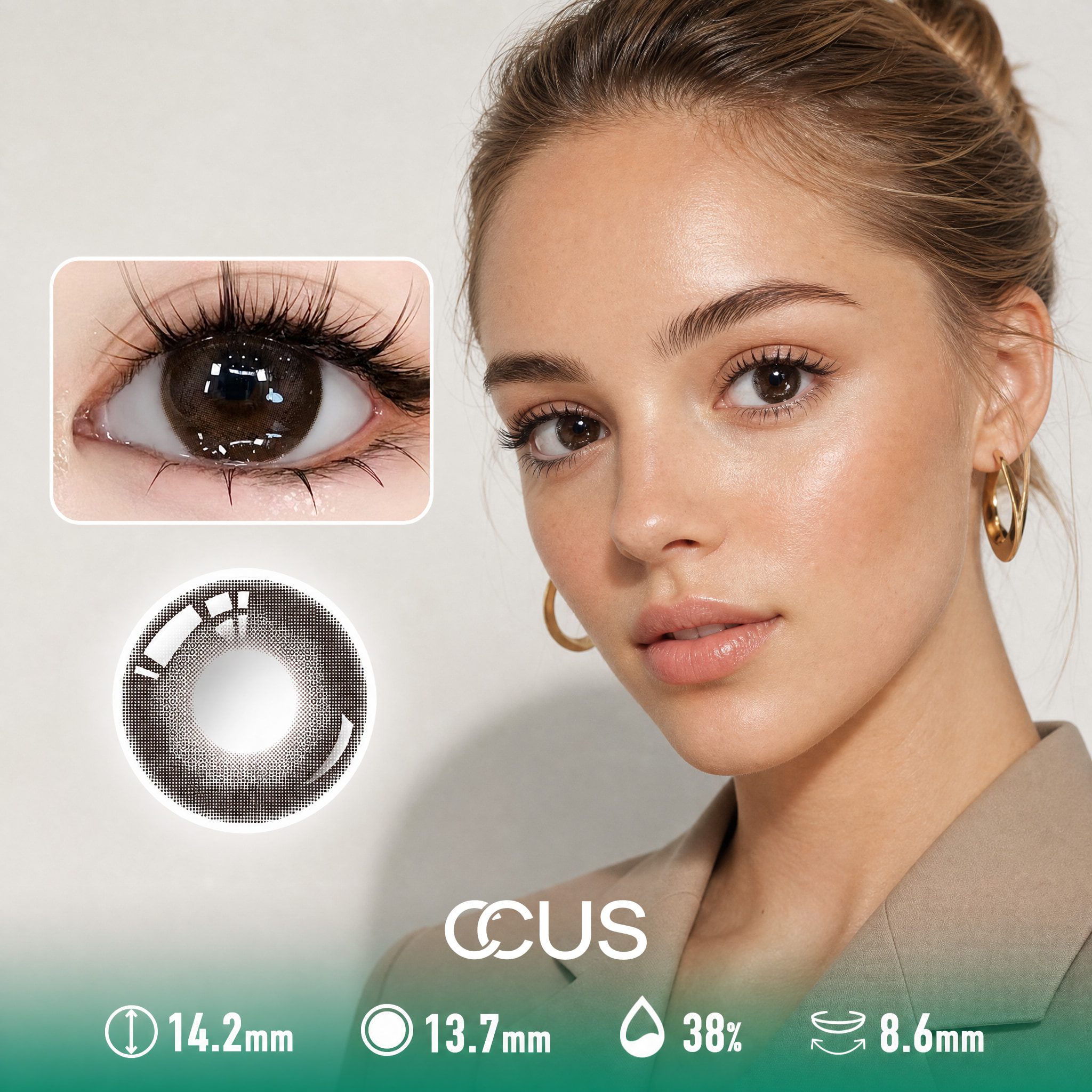 Winter Iris Brown Contact Lenses - Ccus Eyewear · Premium Colored Contacts Winter Iris Brown Contact Lenses