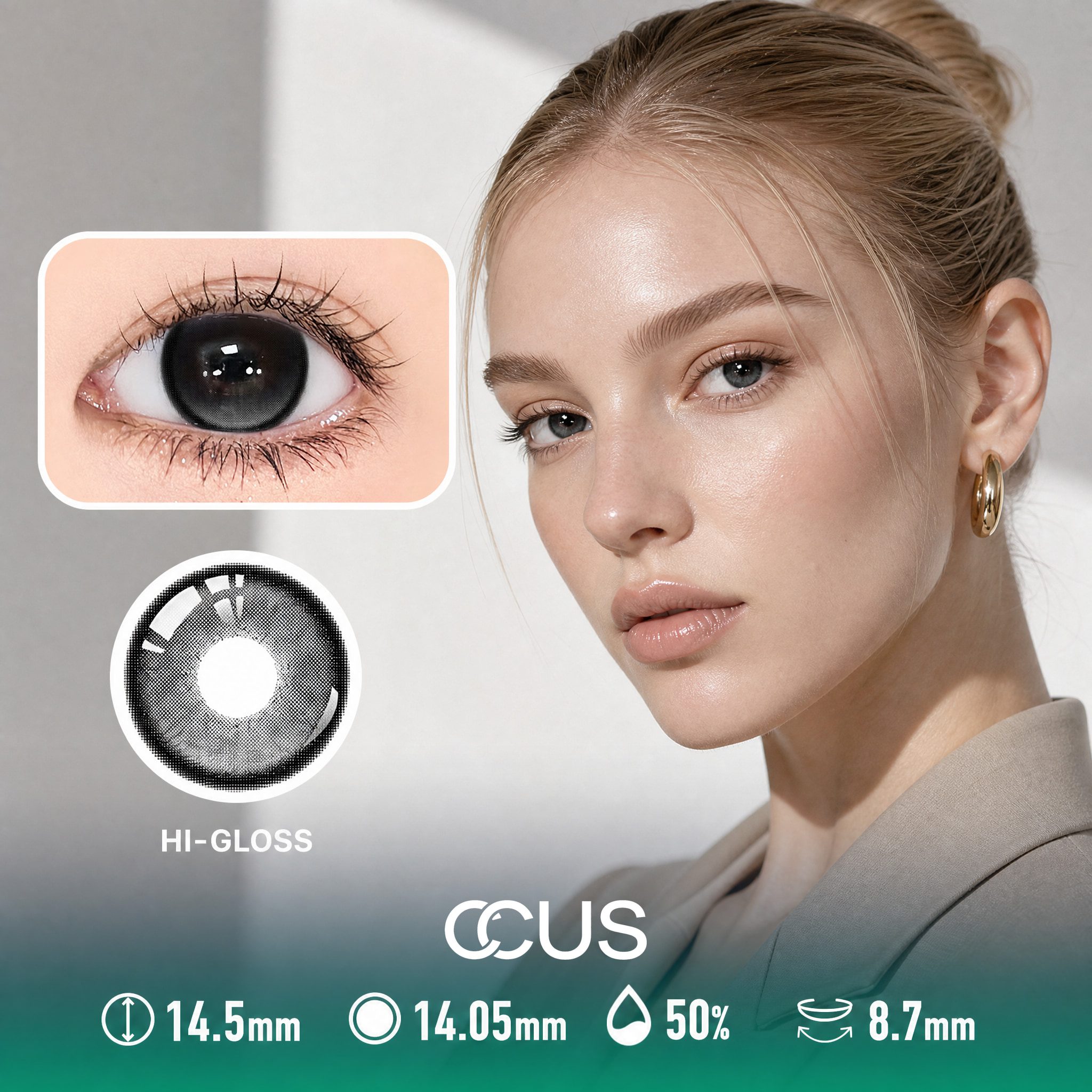 Winter Onyx Smoke Grey Contact Lenses