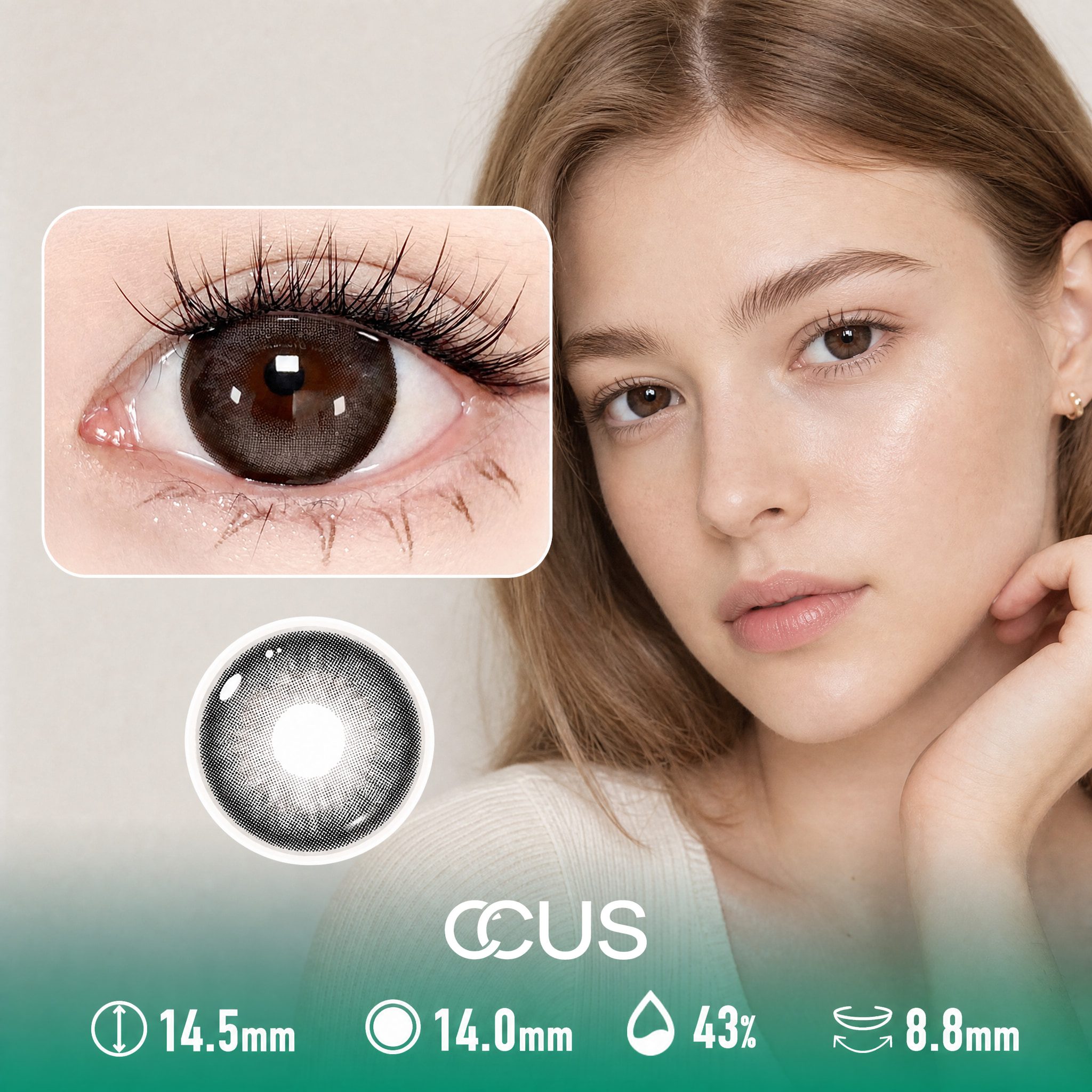 Amber Suede Brown Contact Lenses