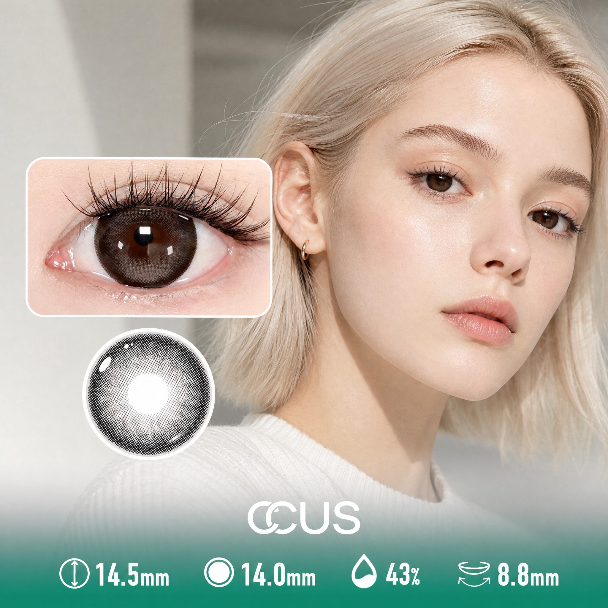 Amber Suede Brown Contact Lenses
