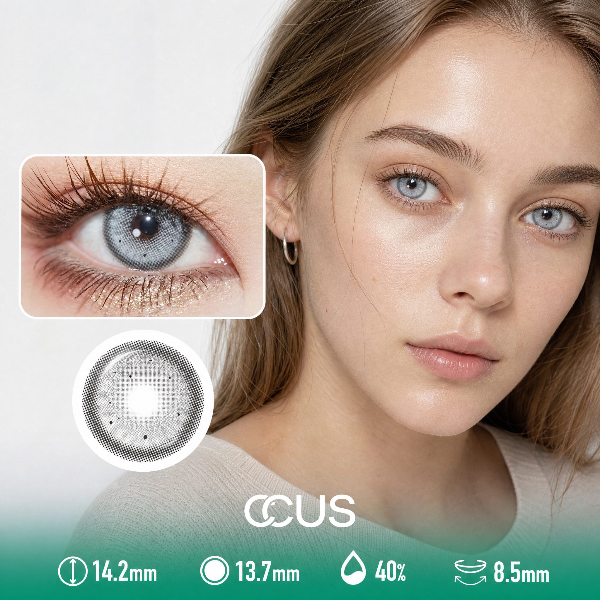 Bruges Mist Grey Contact Lenses