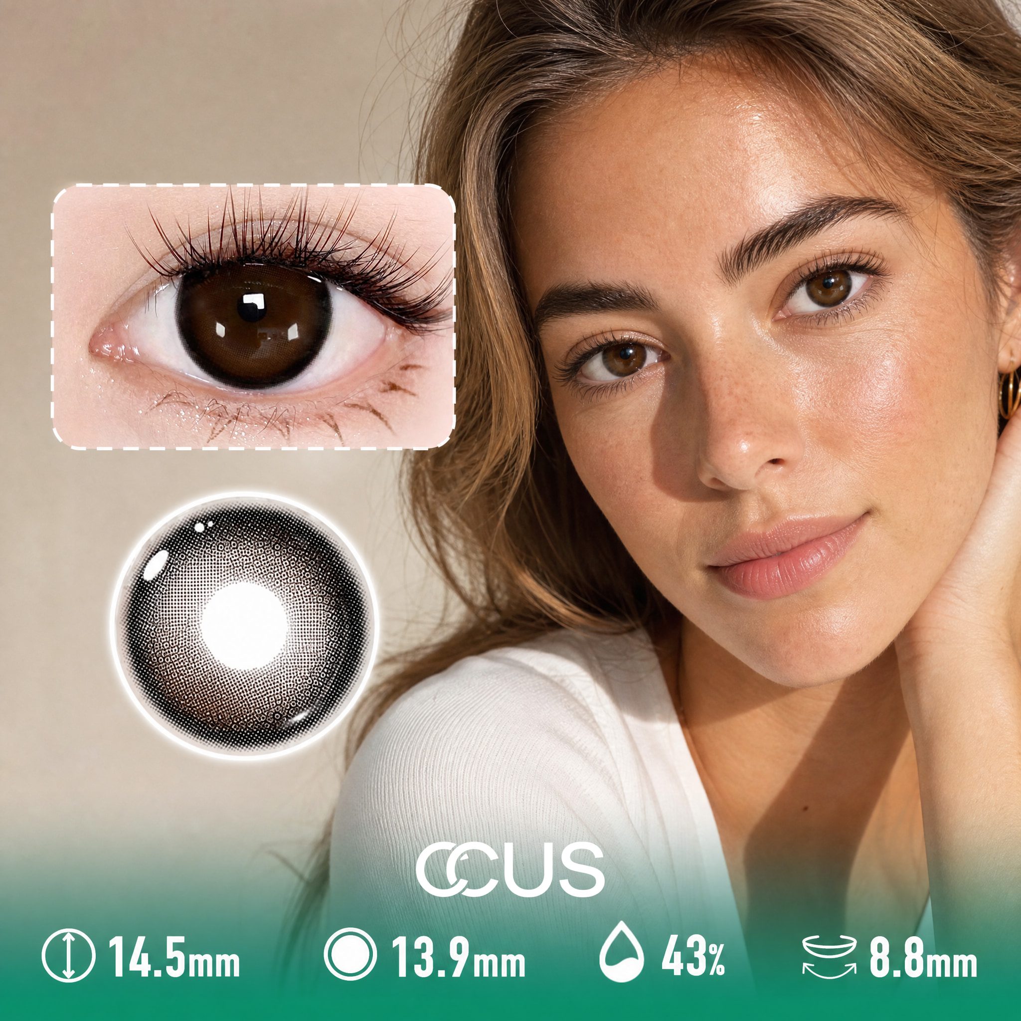Camellia Star Brown Contact Lenses