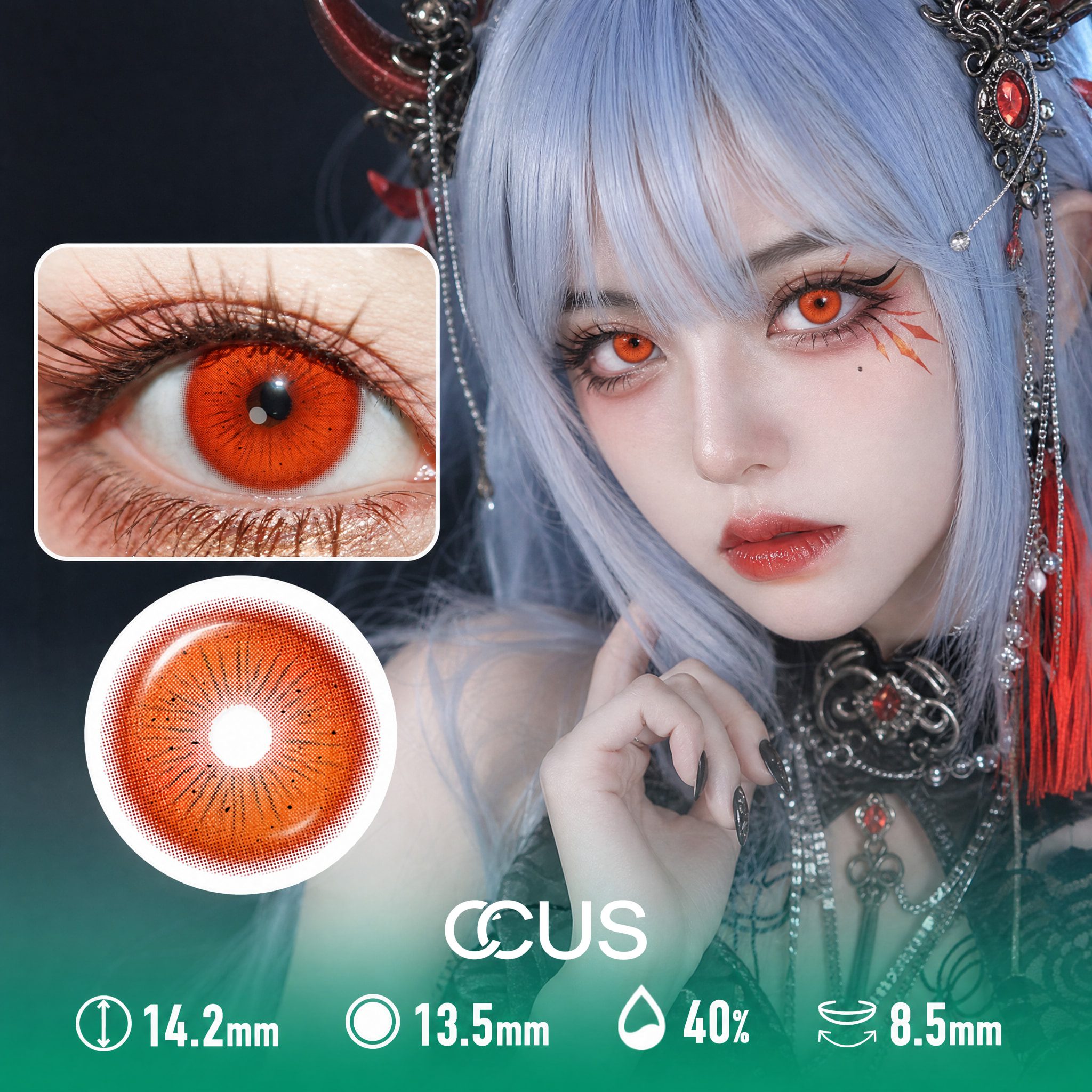 Carnival Orange Party Contact Lenses