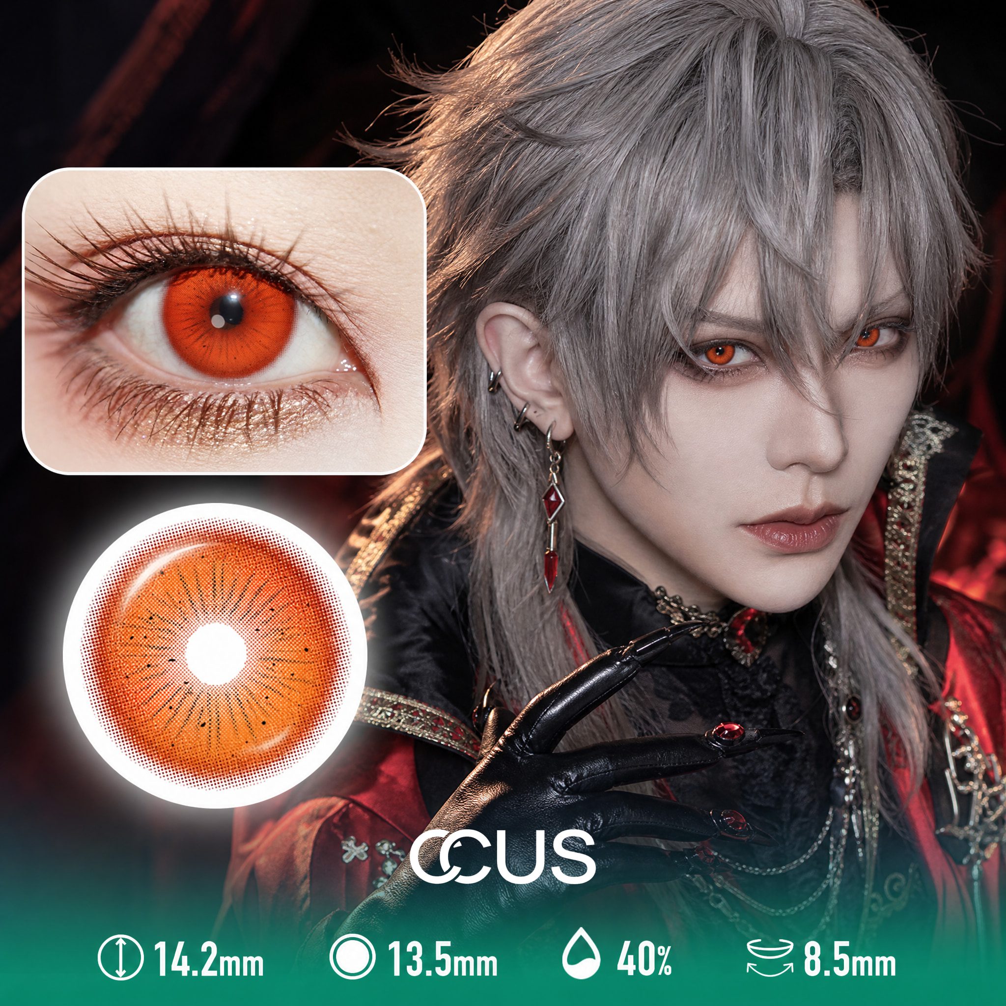 Carnival Orange Party Contact Lenses