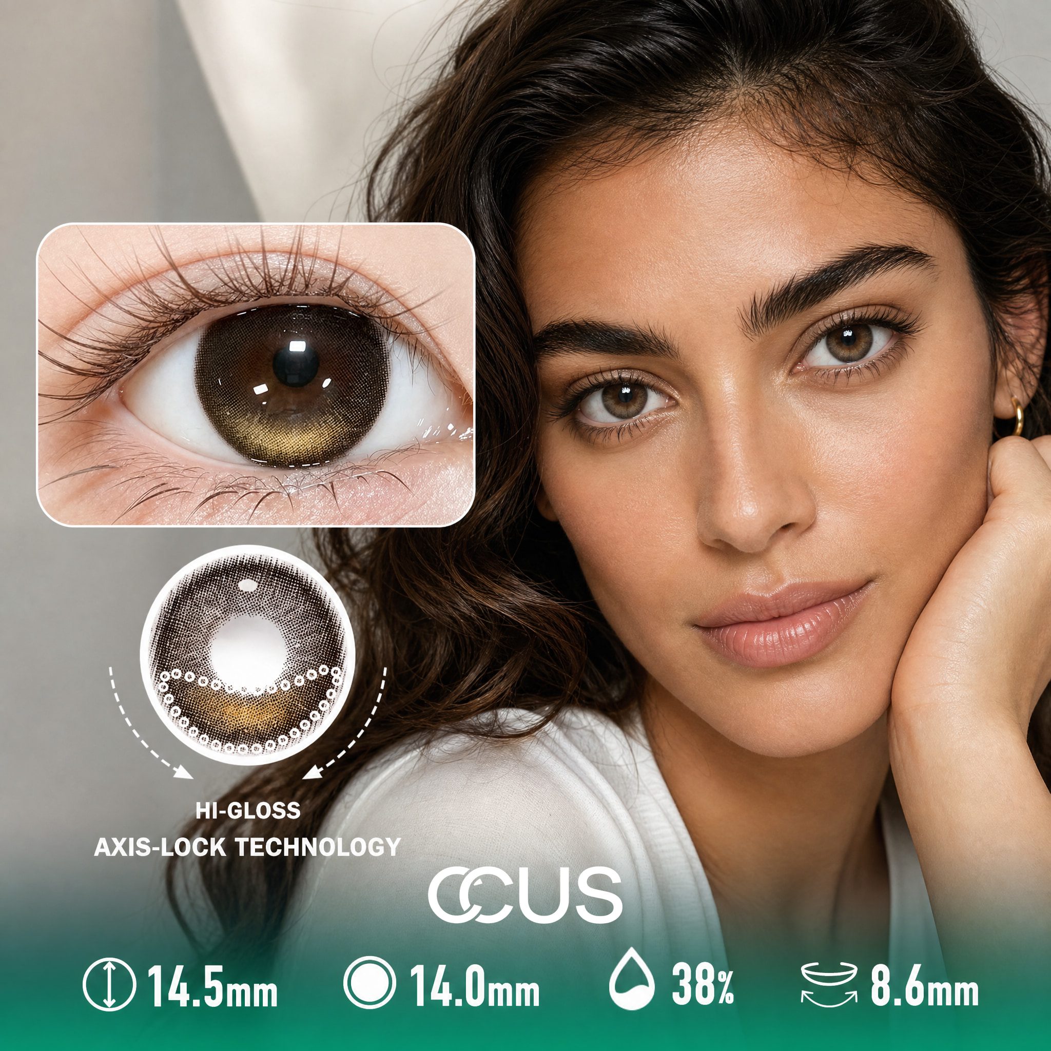 Cashmere Toffee Brown Contact Lenses