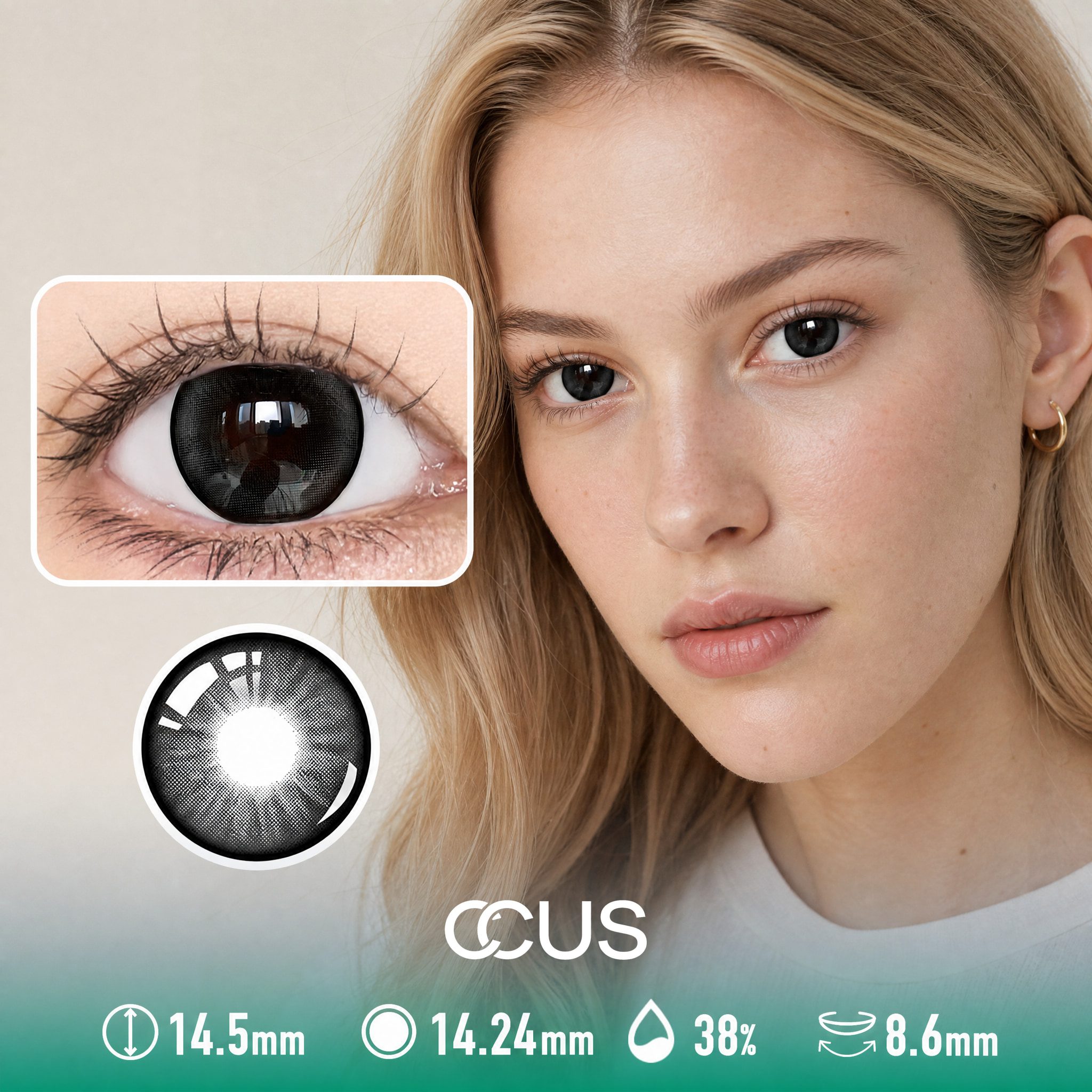 Chiffon Dusk Black Contact Lenses
