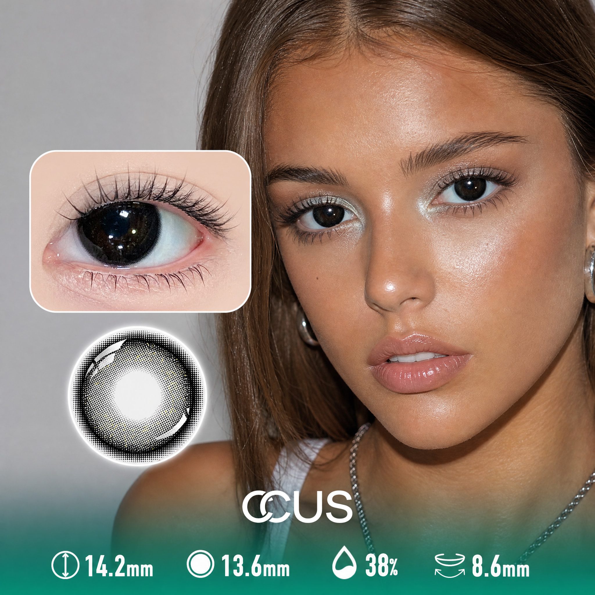 Chrome Obsidian Black Contact Lenses