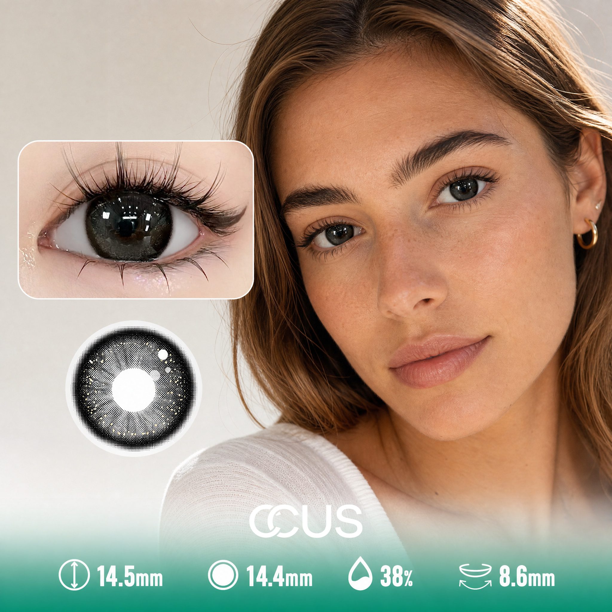 Cloud Jasmine Black Contact Lenses