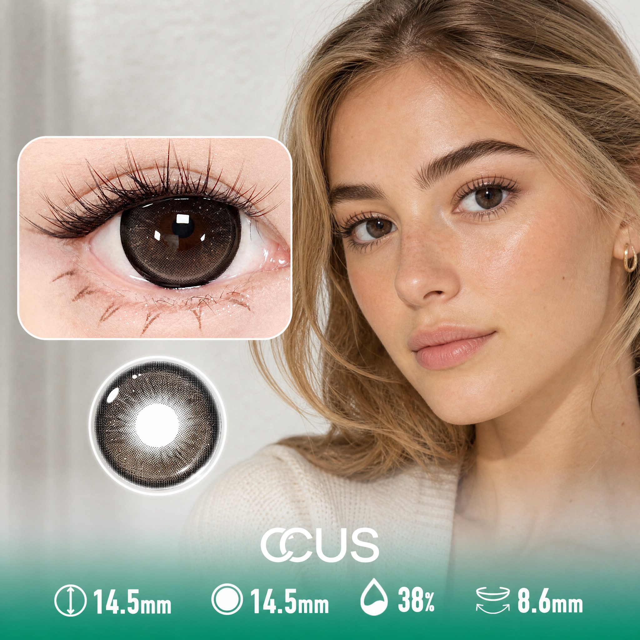 Cocoa Bloom Brown Contact Lenses - Ccus Eyewear · Premium Colored Contacts Cocoa Bloom Brown Contact Lenses