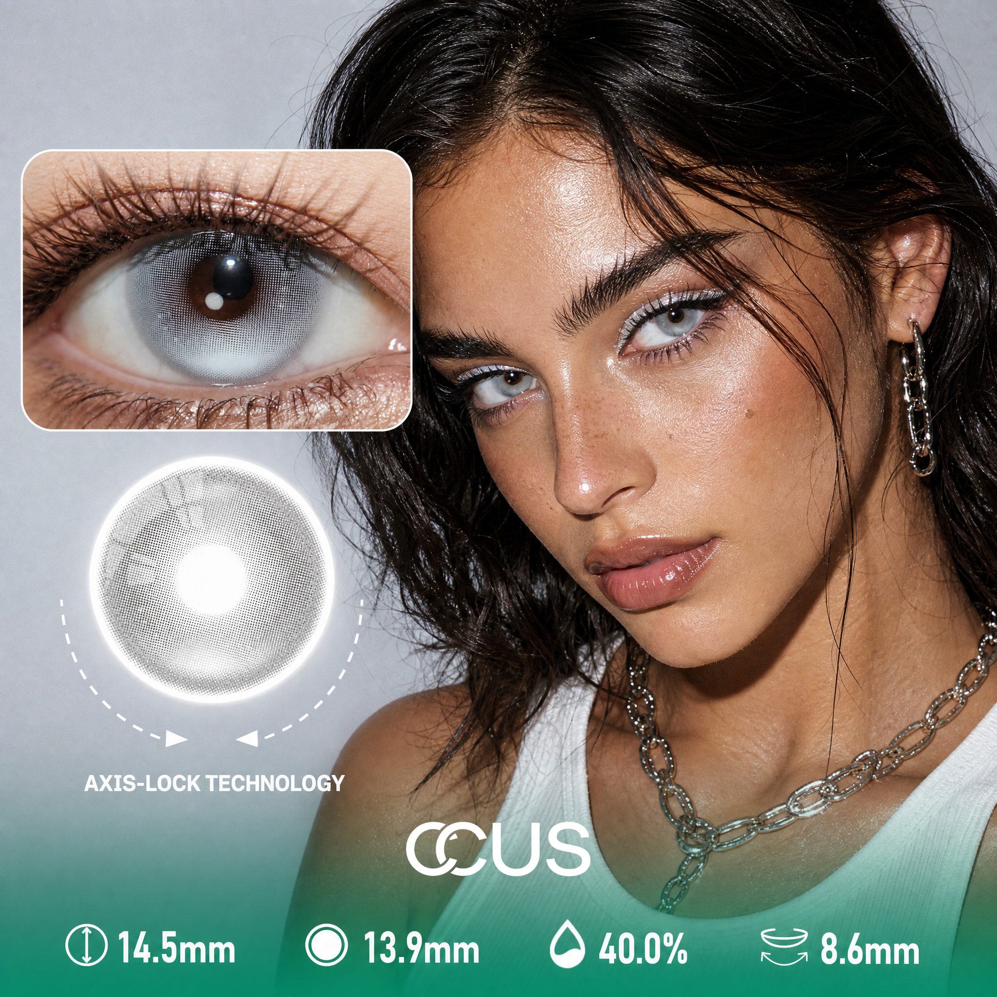 Comet Lotus Porcelain White Contact Lenses