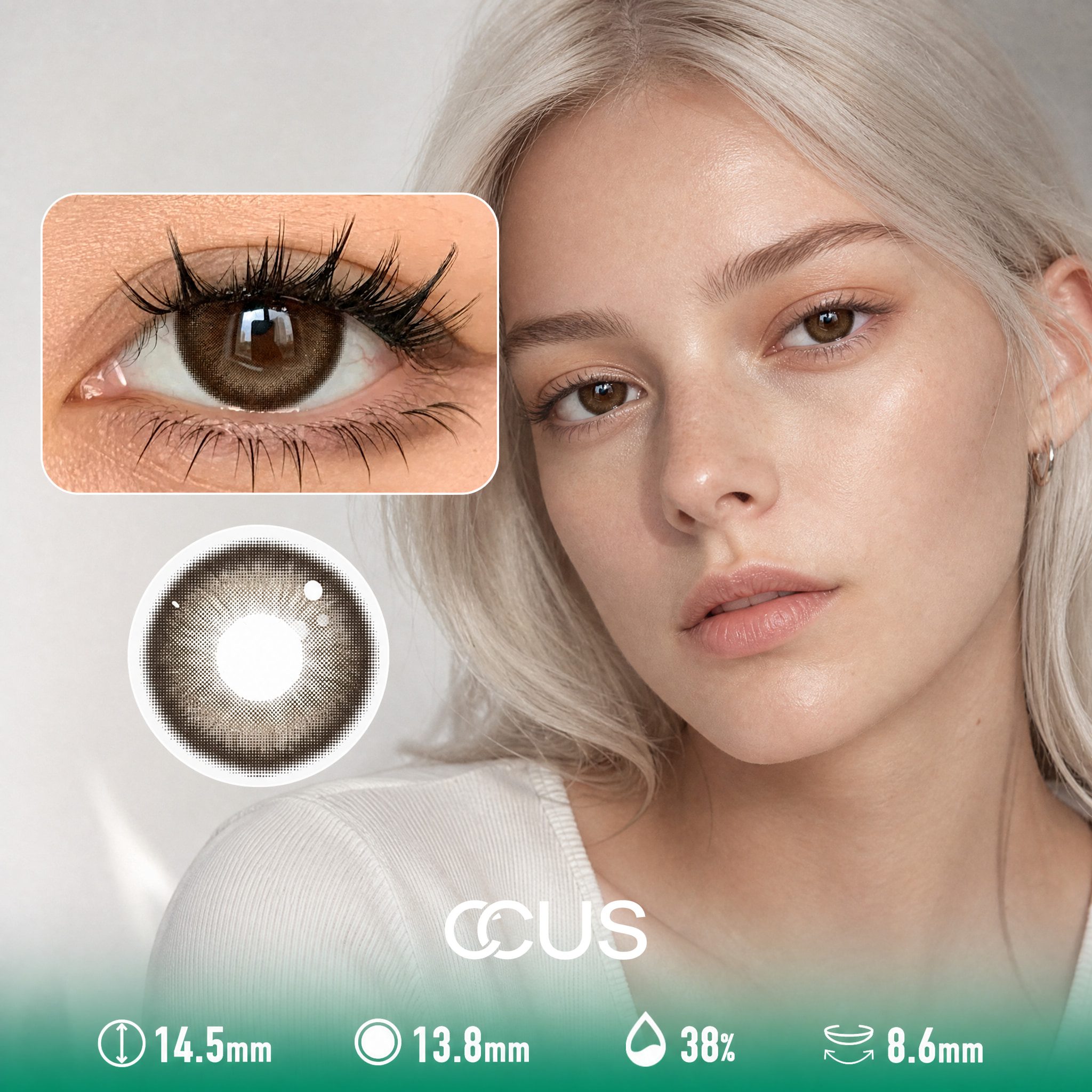 Dawn Comet Brown Contact Lenses