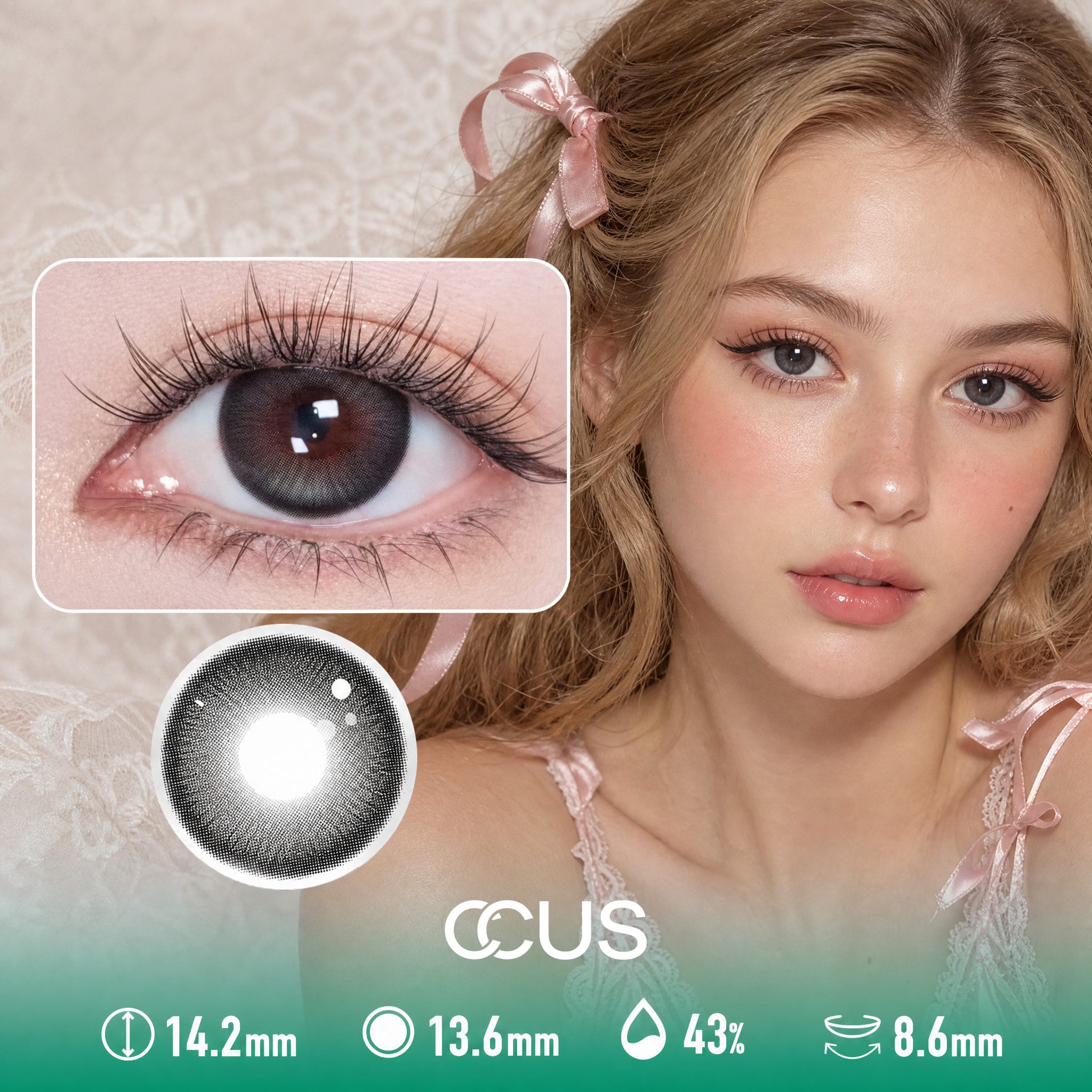 Dollhouse Smoke Grey Contact Lenses - Ccus Eyewear · Premium Colored Contacts Dollhouse Smoke Grey Contact Lenses