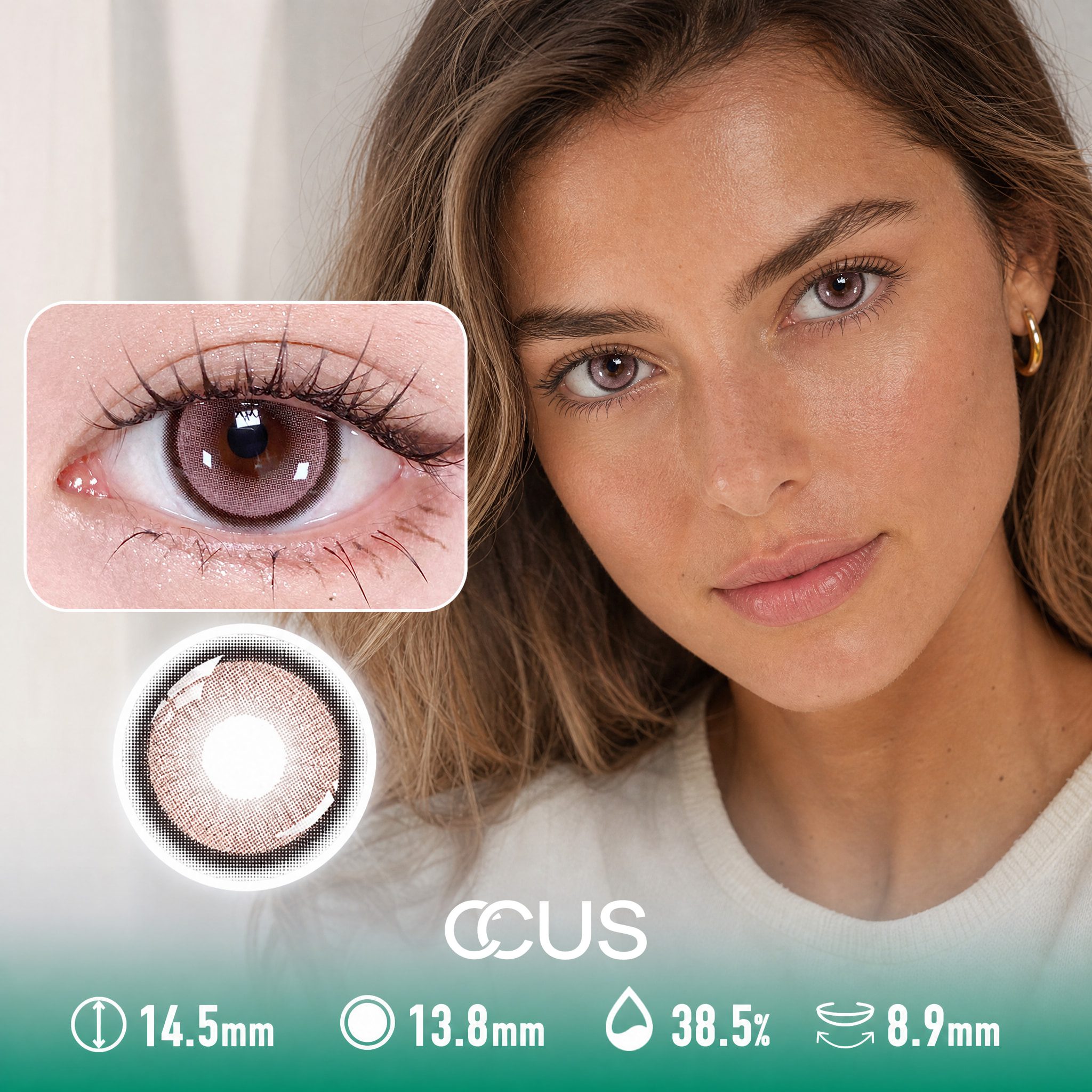 Dreamy Haze Pink Contact Lenses