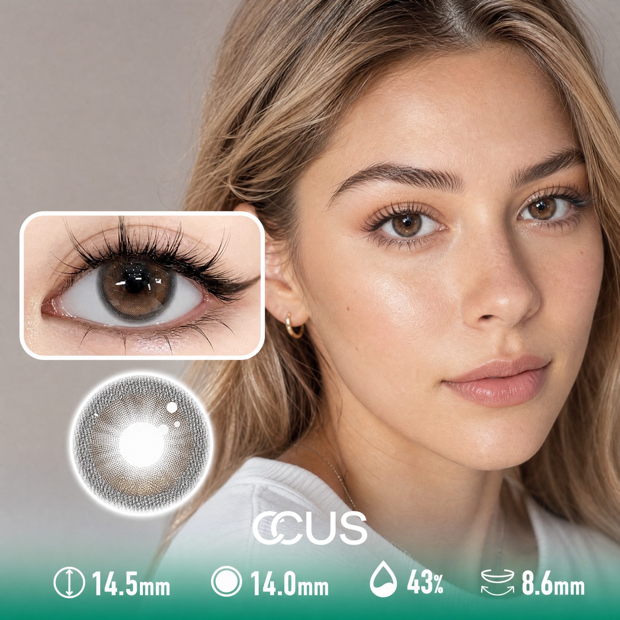 Driftwood Amber Brown Contact Lenses