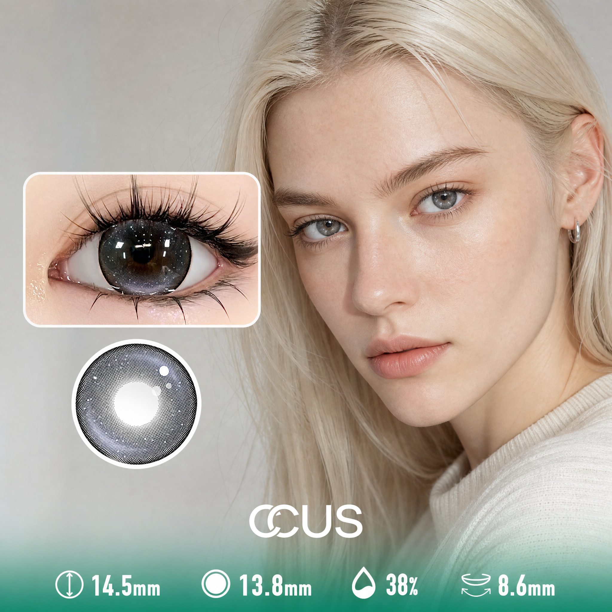 Dusk Camellia Grey Contact Lenses