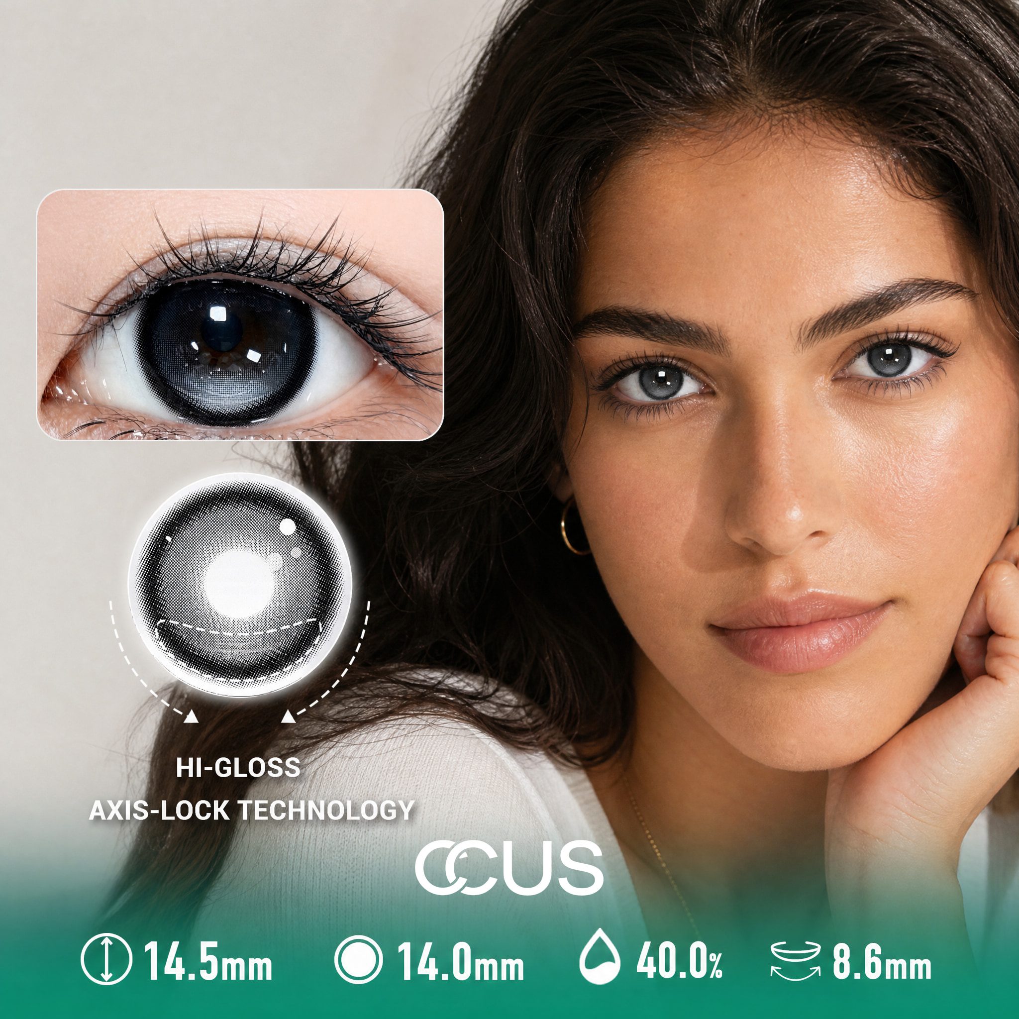 Dusk Graphite Grey Contact Lenses
