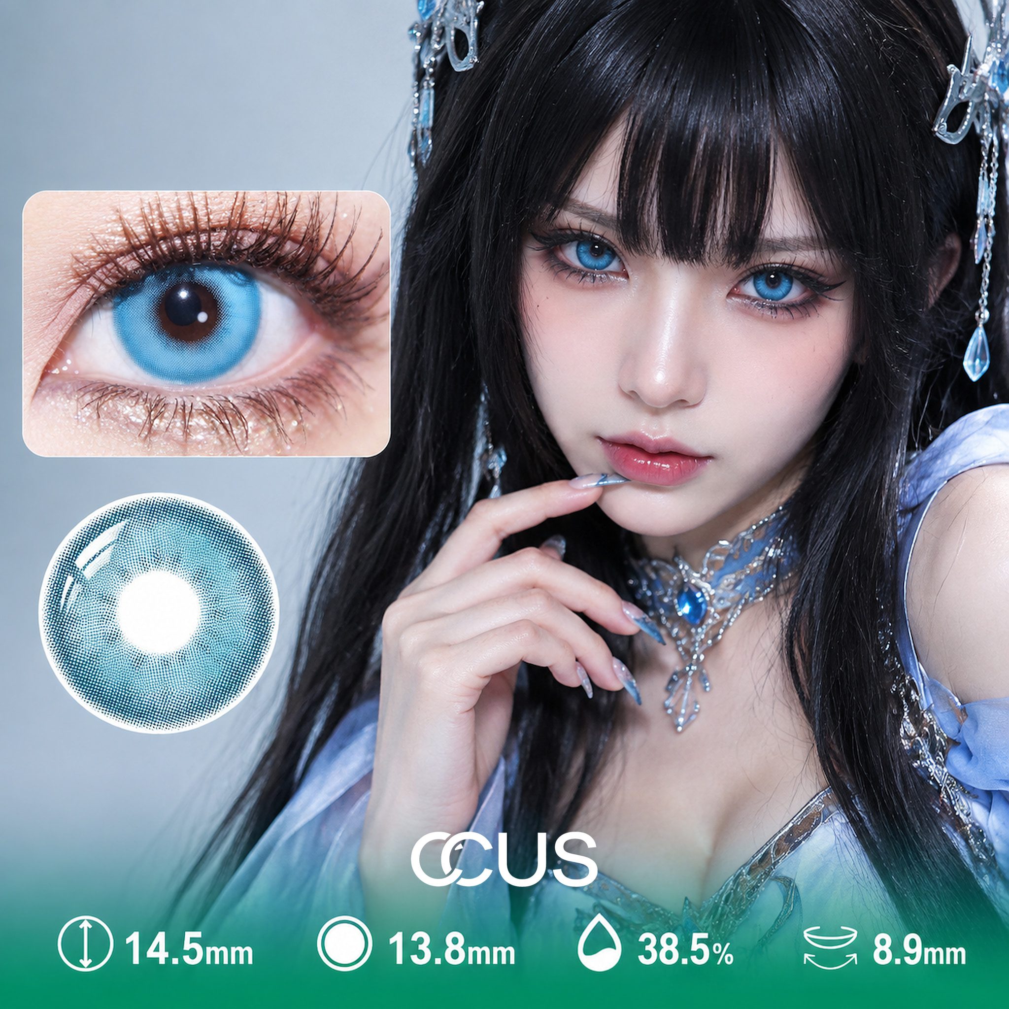 Eclipse Blue Contact Lenses - Ccus Eyewear · Premium Colored Contacts Eclipse Blue Contact Lenses