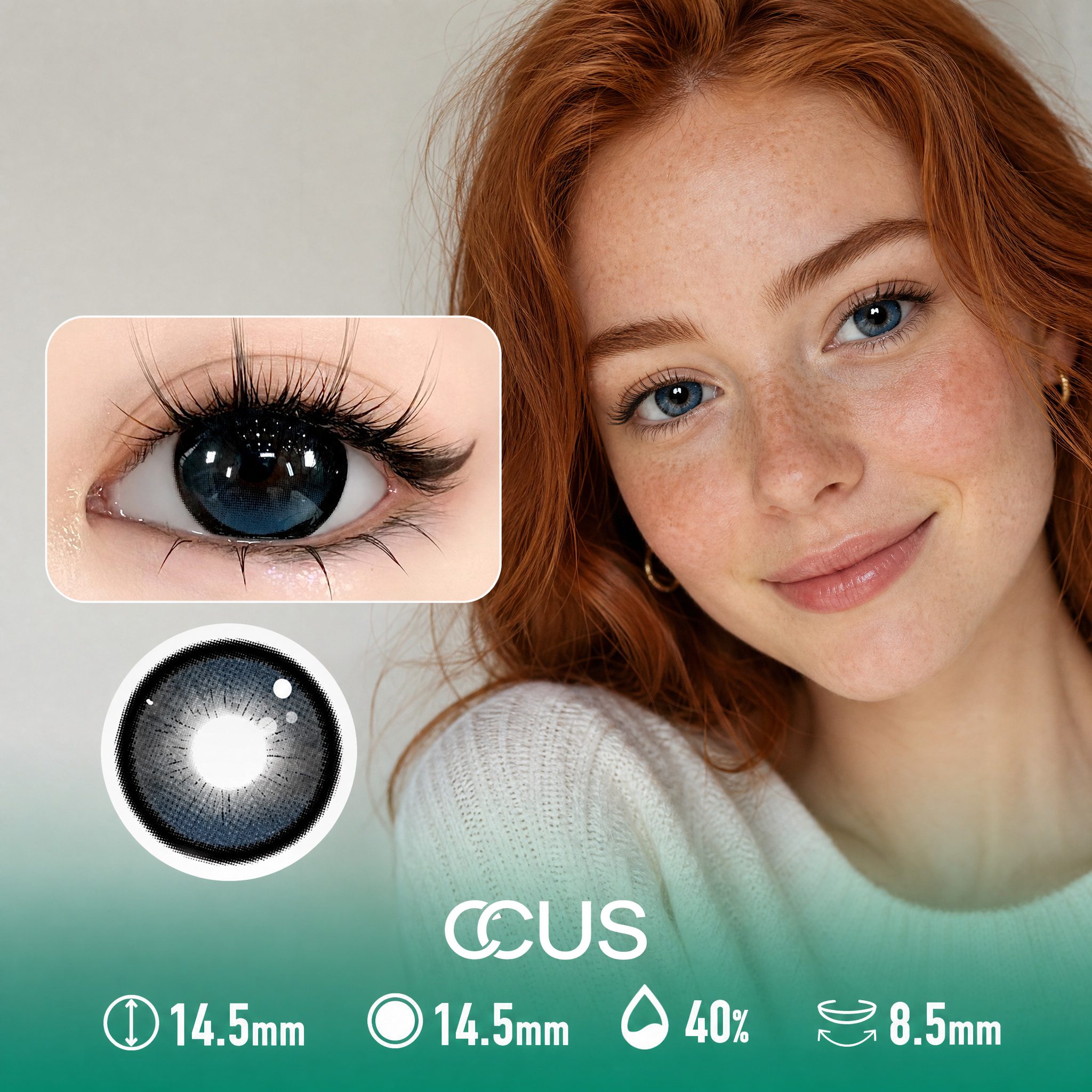 Eclipse Denim Blue Contact Lenses